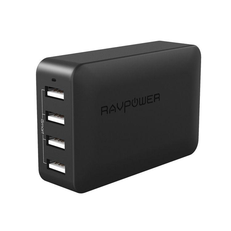 RAVPower 4-Port Travel Adapter 40W - Black