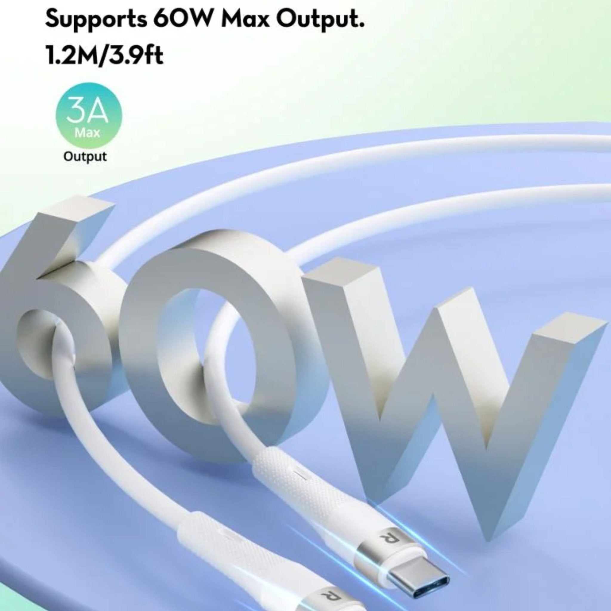 RAVPower Charge&Sync Silicone Type-C to Type-C cable 60W 1.2M