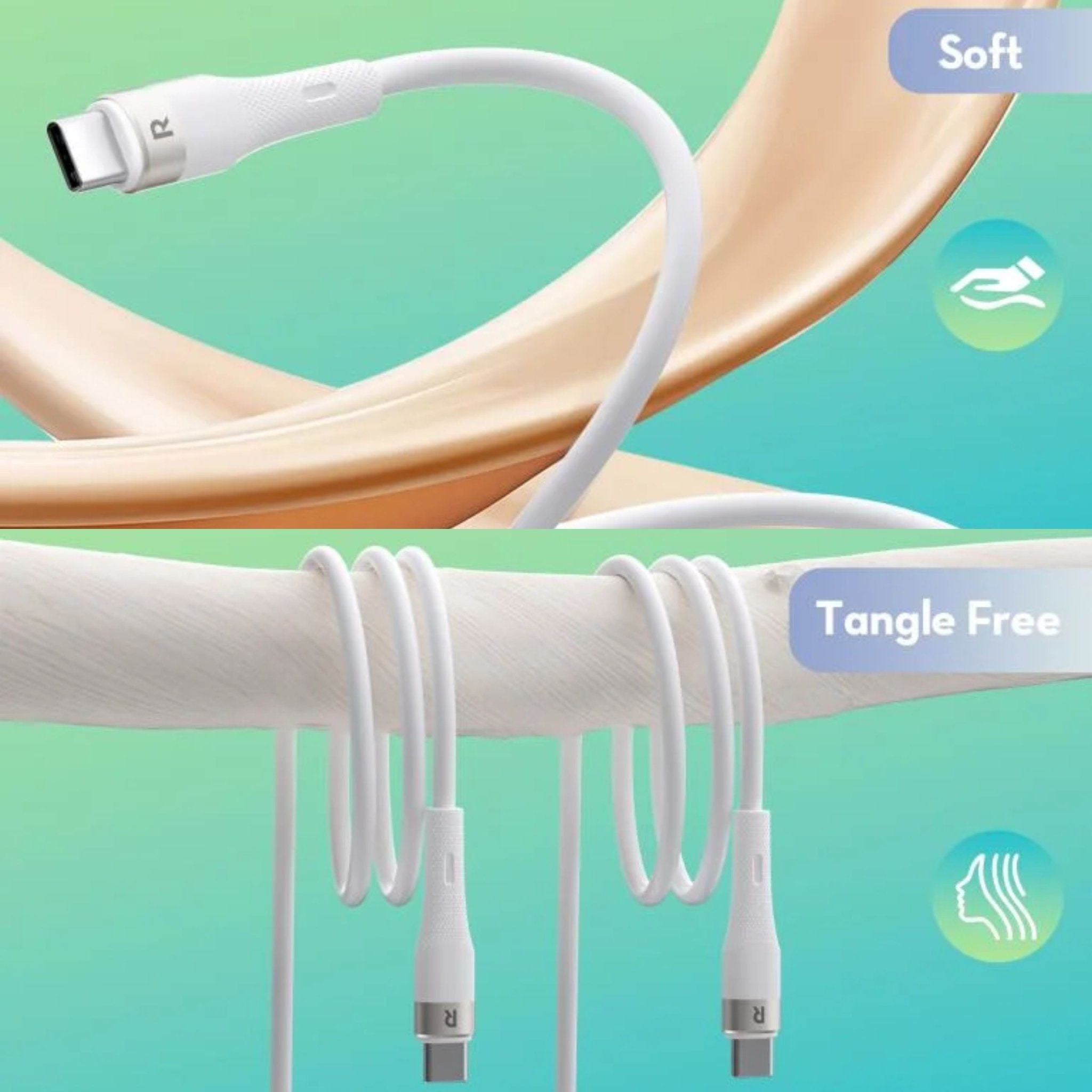 RAVPower Charge&Sync Silicone Type-C to Type-C cable 60W 1.2M