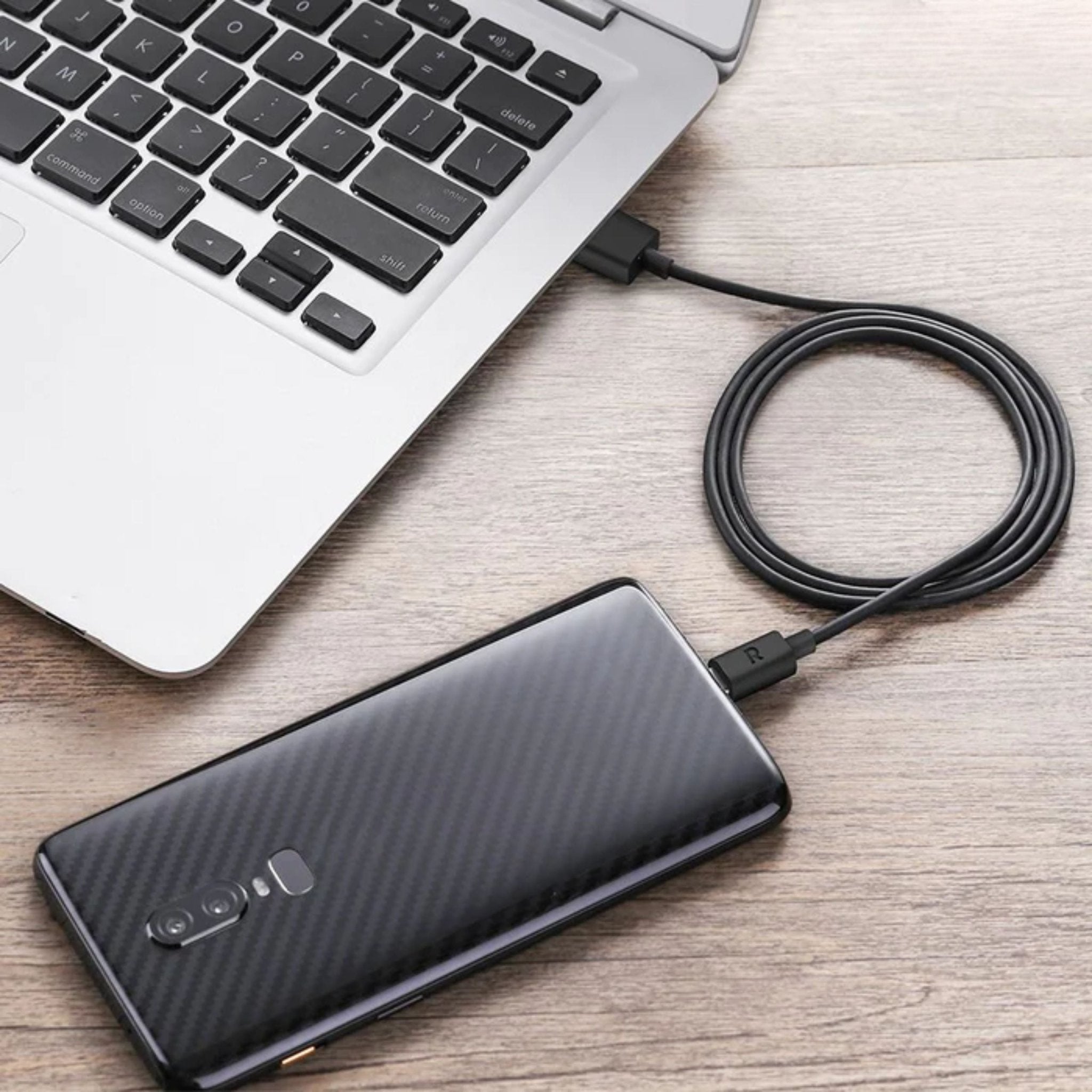 RAVPower Charge&Sync USB-A to Type-C cable 1M - Black
