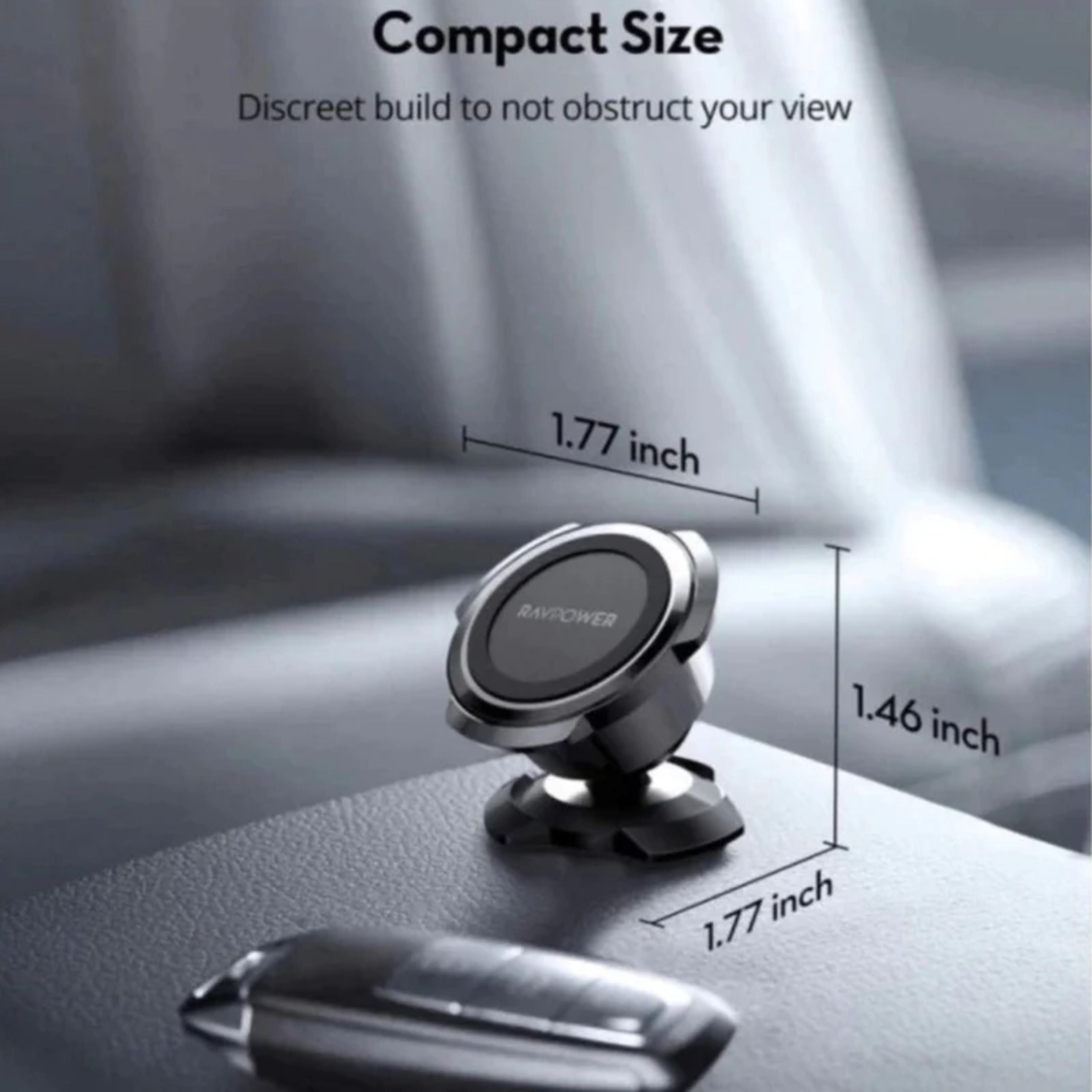 RAVPower Magnetic Car Phone Mount - Black