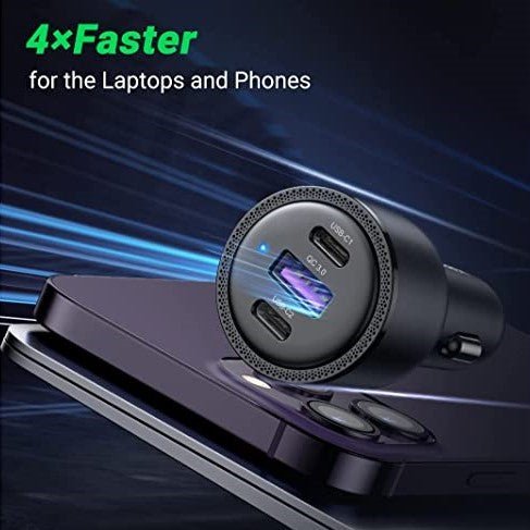 RAVPower PD 100W 3-Port USB Car Charger RP-VC1011