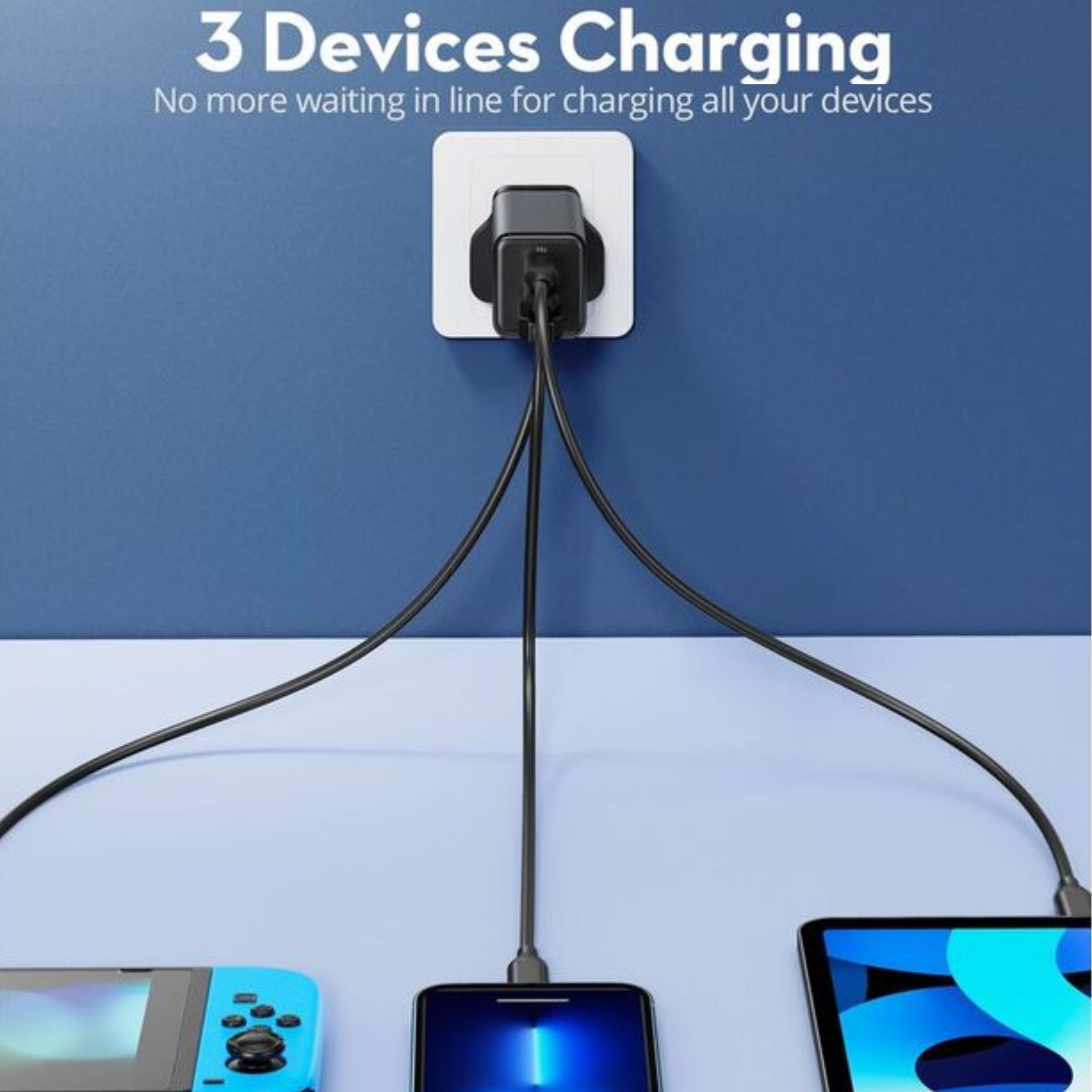 RAVPower PD Pioneer 65W GaN 3-Port Wall Charger
