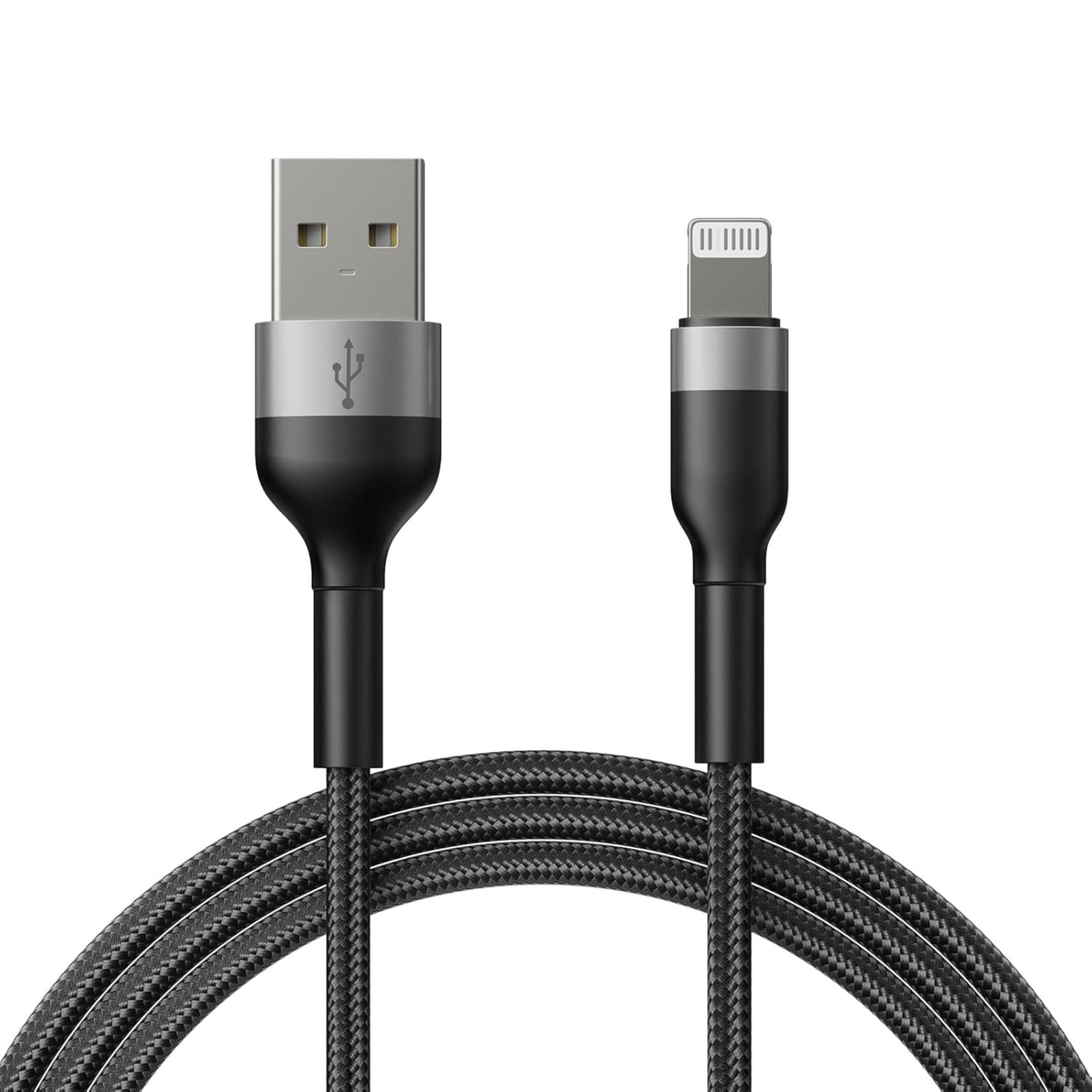 ROMOSS CB12B USB-A to Lightning Fast Charging Nylon Braided Cable 2M (5V) - Black