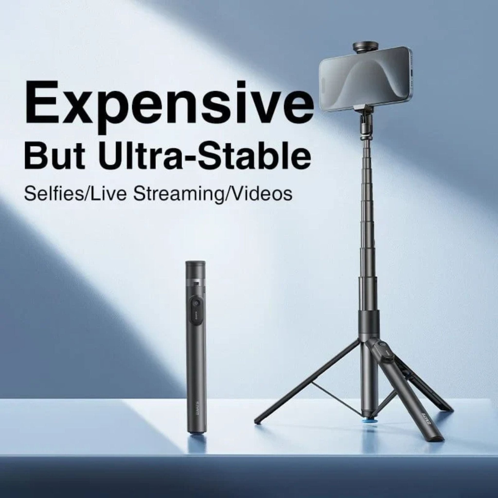RTAKO Foldable Selfie Stick With Extendable Tripod AB226 - Black