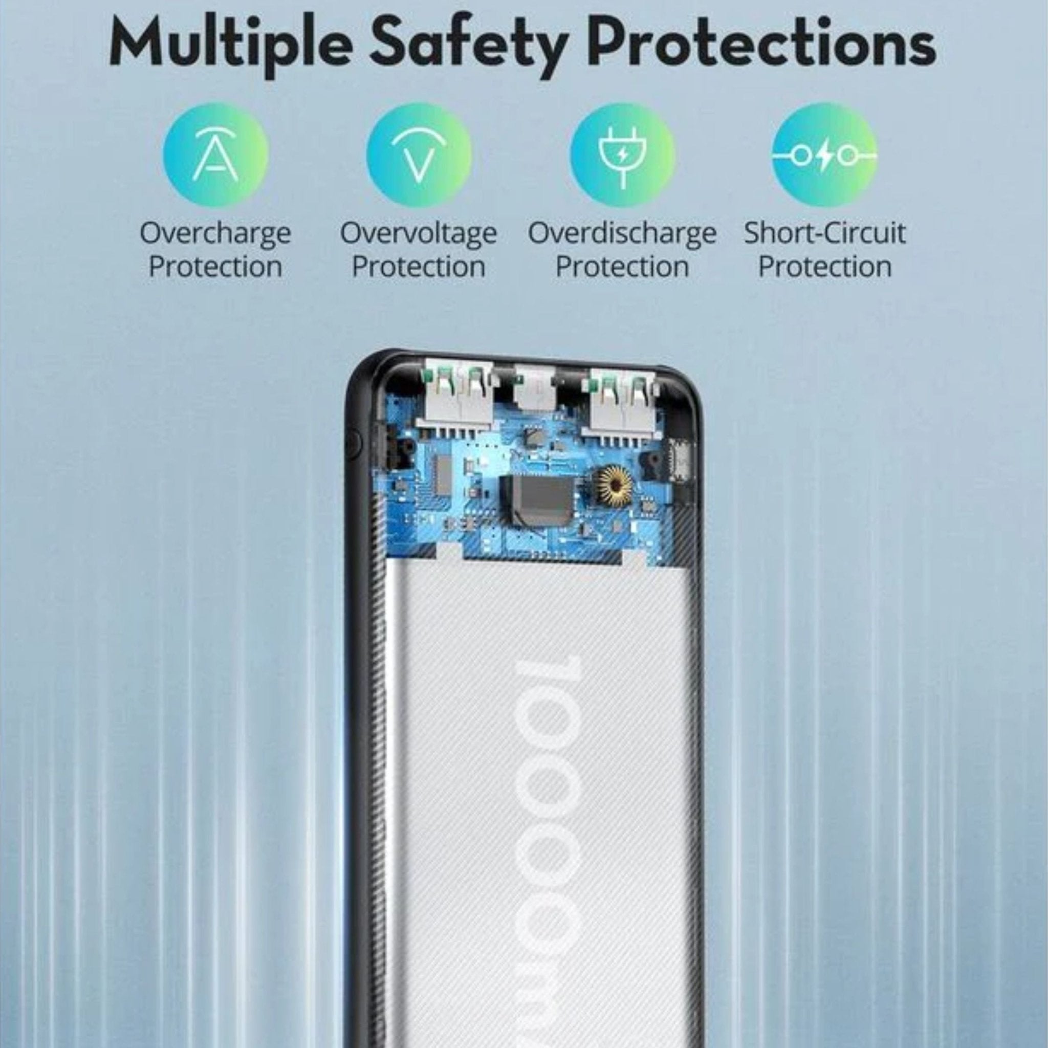 RavPower PD Pioneer 10000mAh 20W 3 Port Power Bank - Black