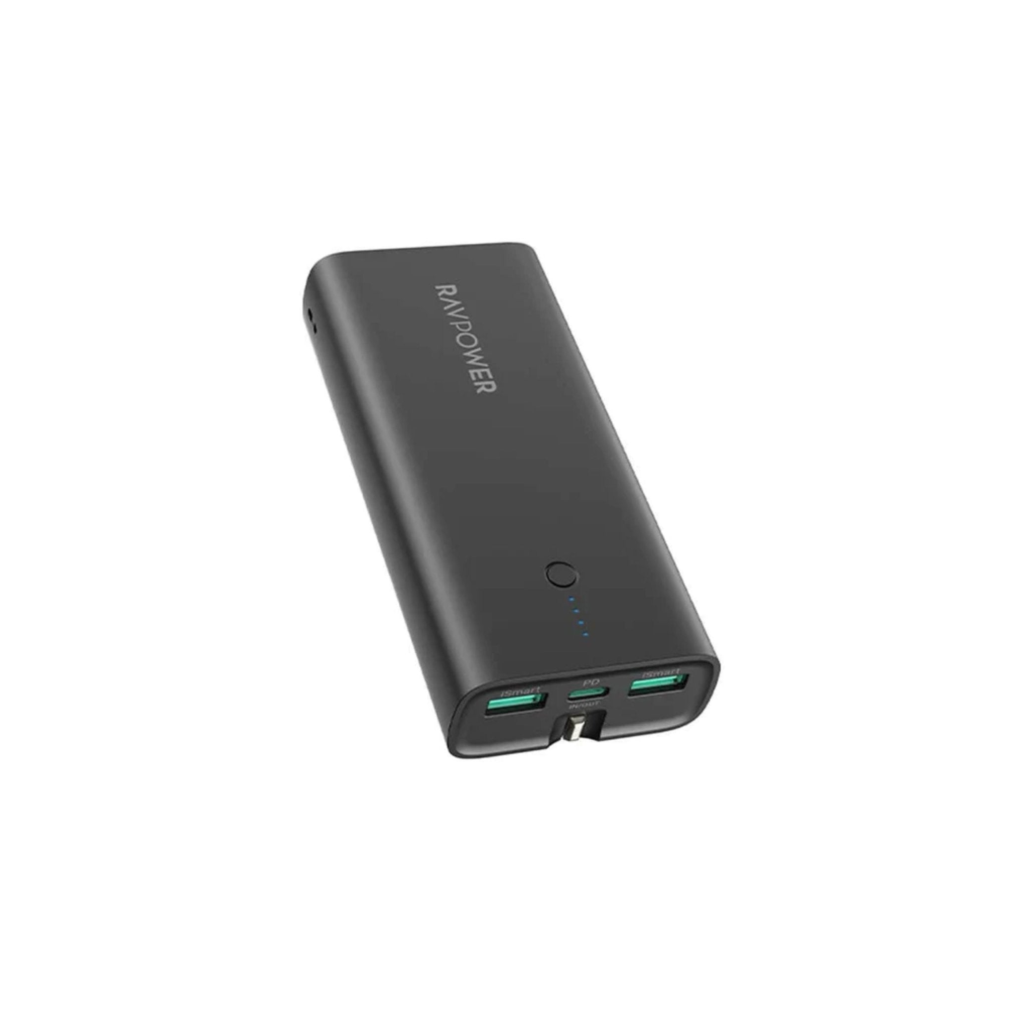 RavPower RP-PB243 10000mAh 3-Ports With Power Bank UK Plug - Black