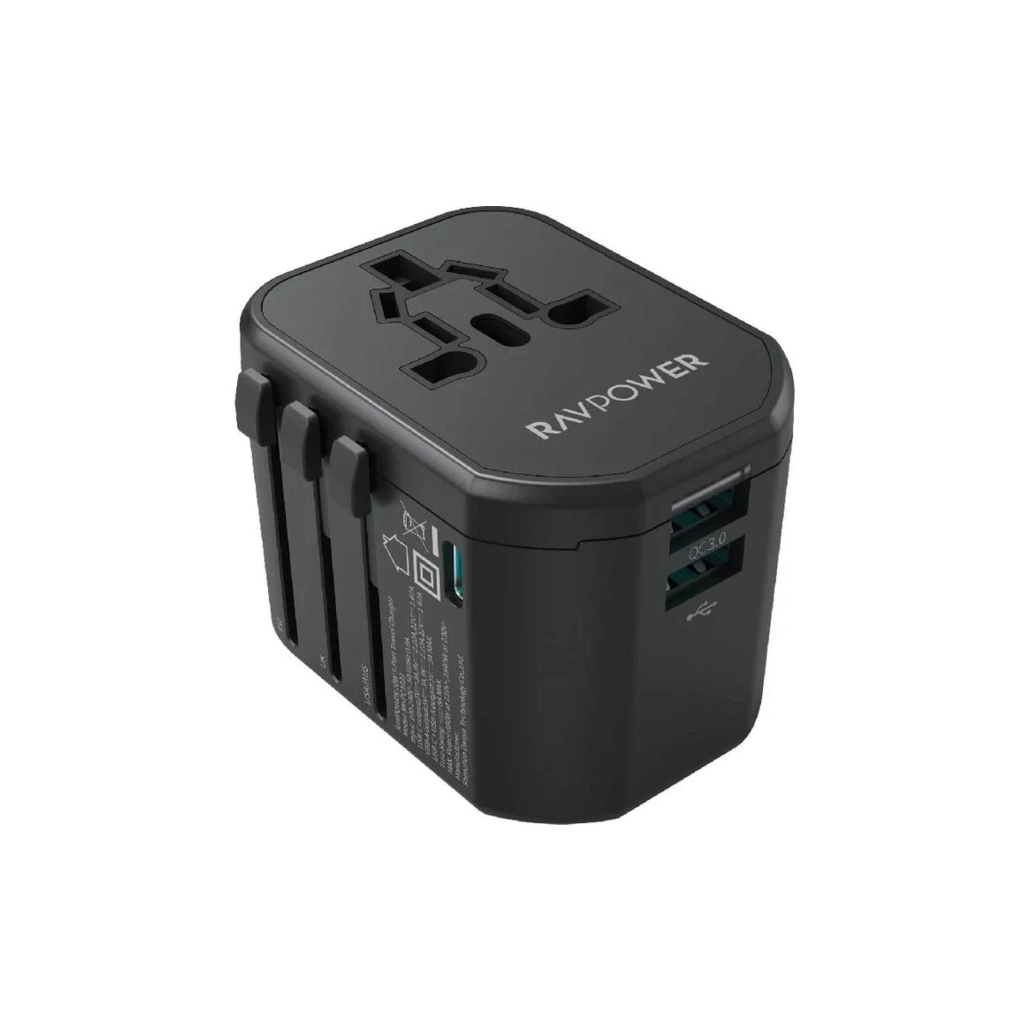 Ravpower 20W 3-Port Travel charger - Black