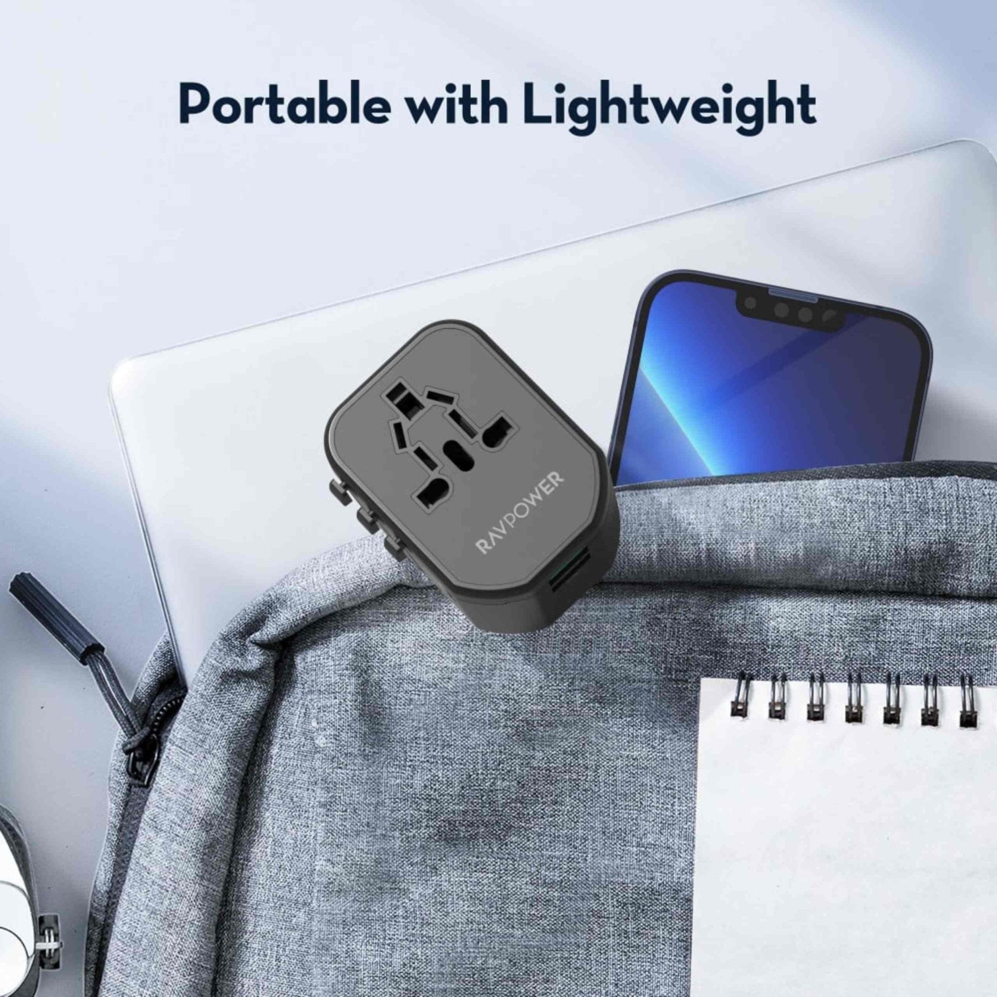 Ravpower 20W 3-Port Travel charger - Black