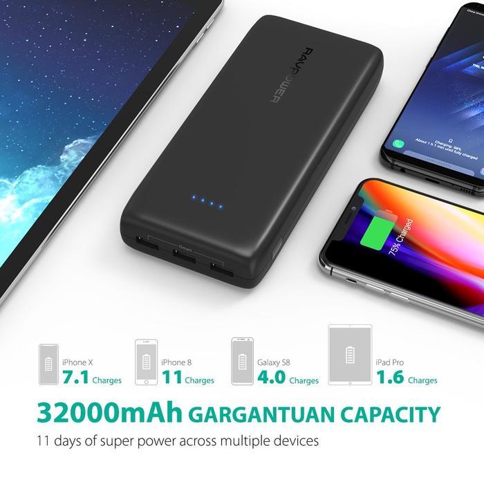Ravpower Ace Series 32000mAh Portable Charger - Black