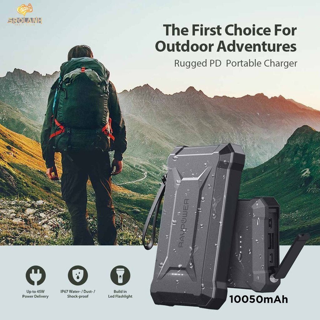 Ravpower Rugged Series Portable Power Bank 10050mAh Black
