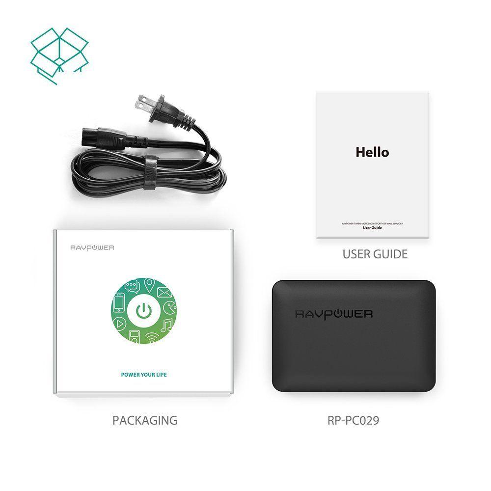 Ravpower Turbo 60w 6-Port Desktop Charger