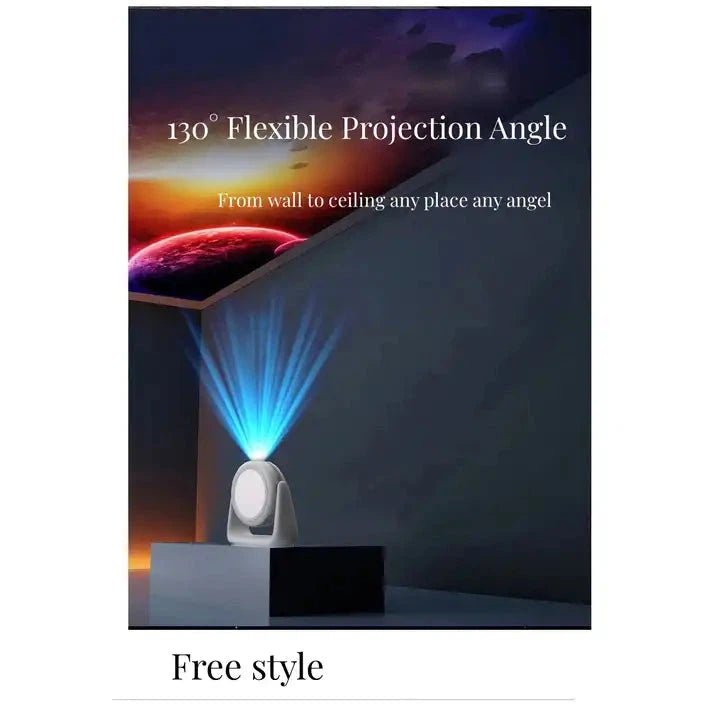 Rechargeble Pan - Tilt Smart projector & Table Lamp 1080P K1 - White