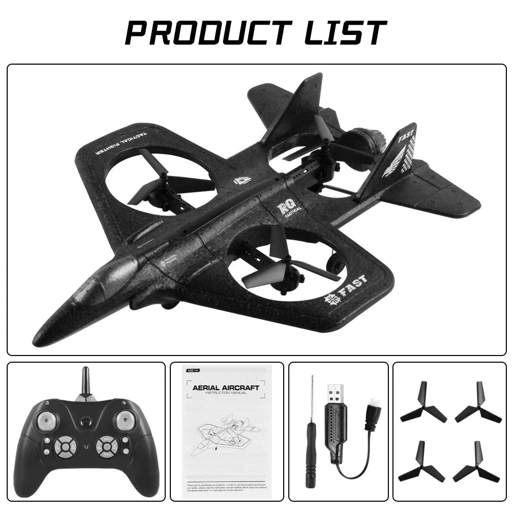Remote Control Jet Drone With Camera 4K - Black