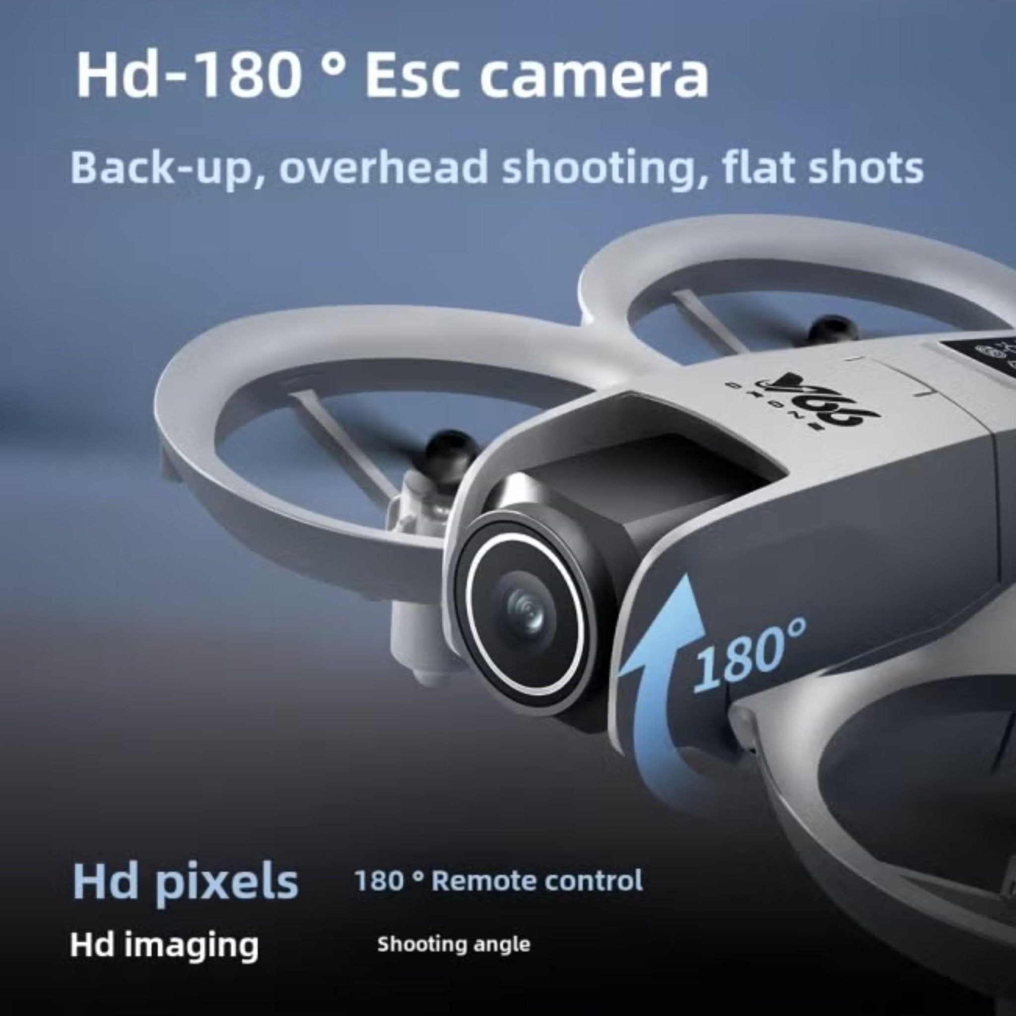 Remote Control Mini Drone With Dual Camera V66 - White