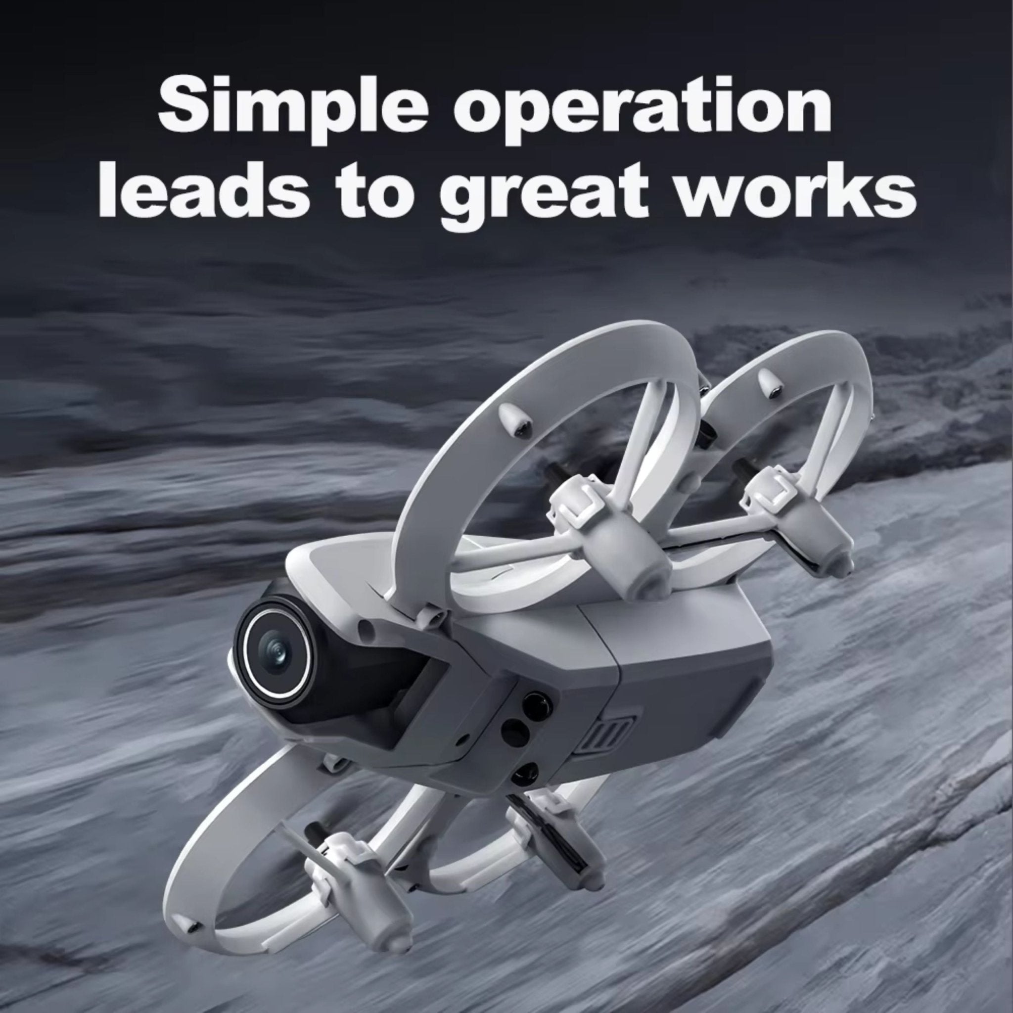 Remote Control Mini Drone With Dual Camera V66 - White