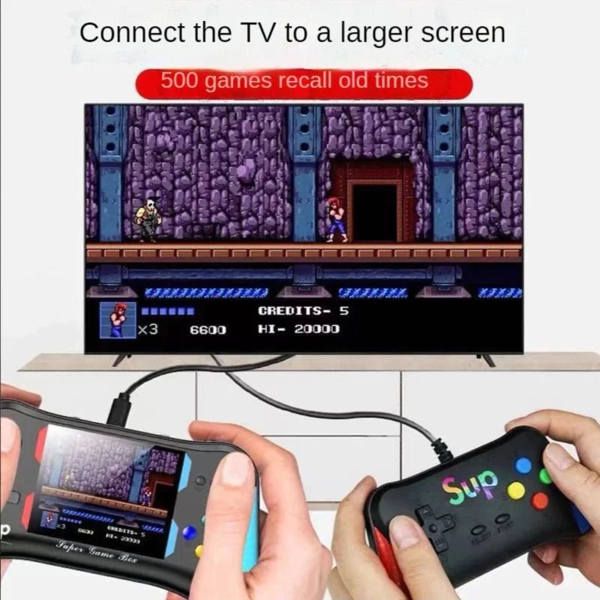 Retro SUP Video Game Console X7M Game Player 500 Games Portable Mini Electronic Gamepad