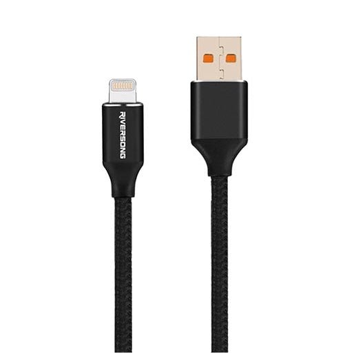 Riversong Alpha S 2.4A Nylon Braided Lightning Cable 1M CL32 - Black