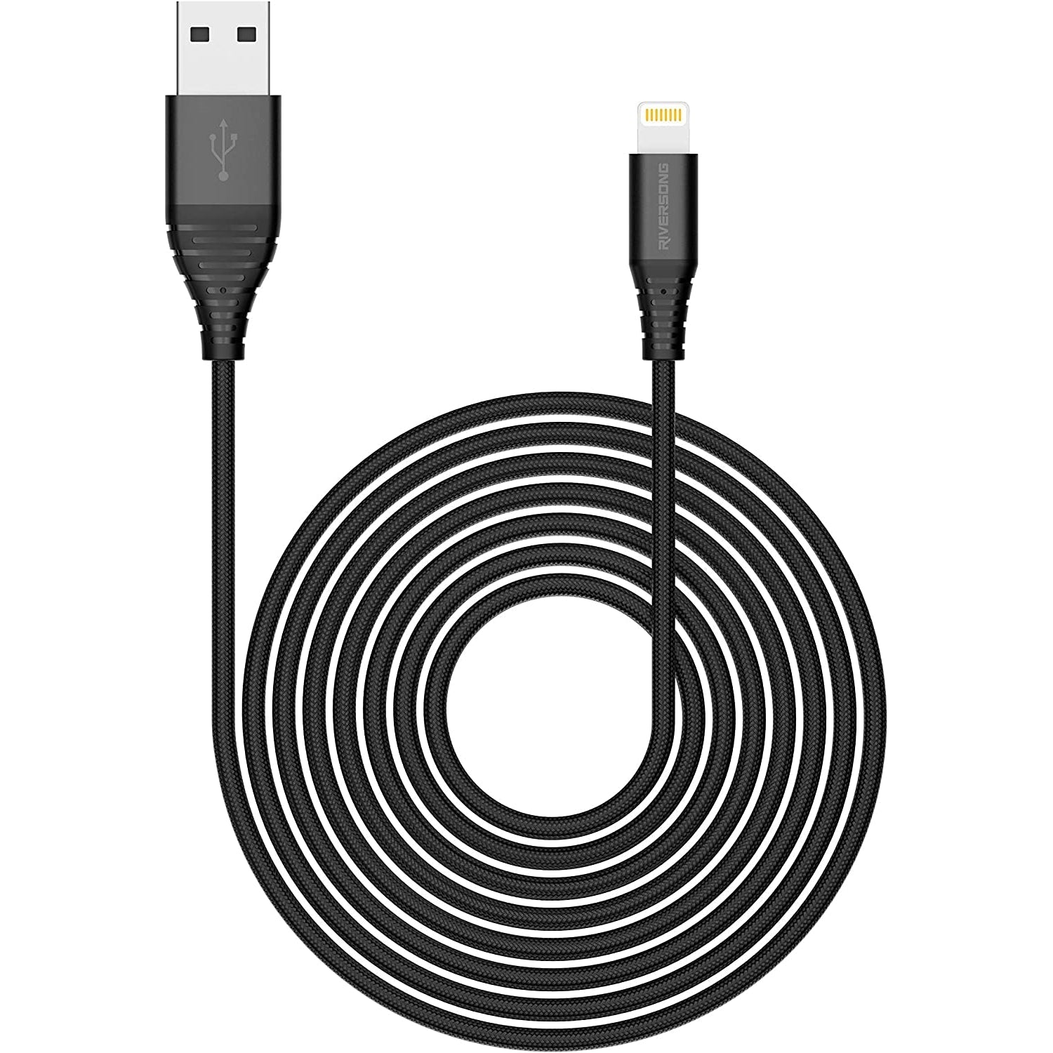 Riversong Alpha S 2.4A Nylon Braided Lightning Cable 1M CL32 - Black