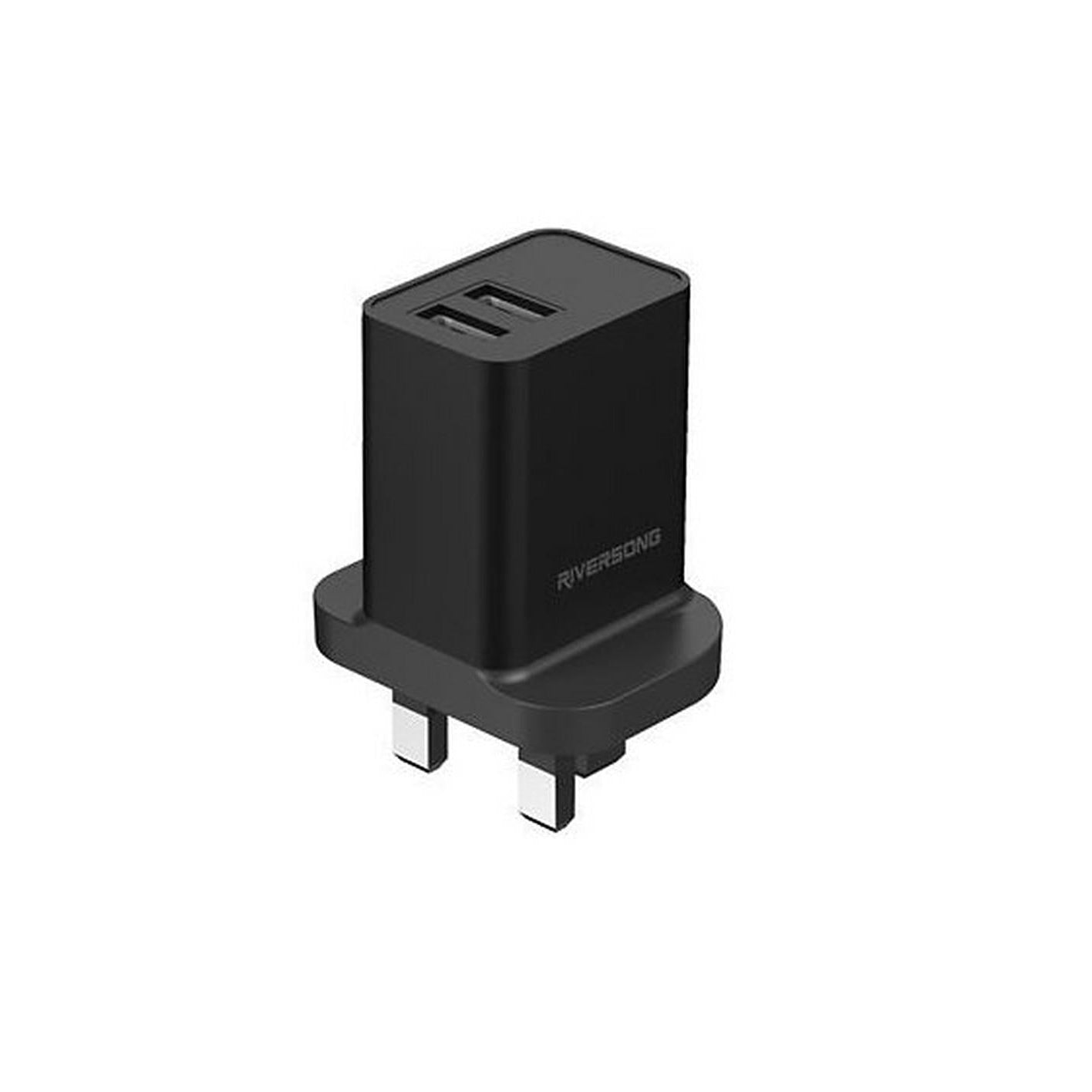 Riversong Dual-Port Wall Charger & Lightning Cable Kit AD29 - Black