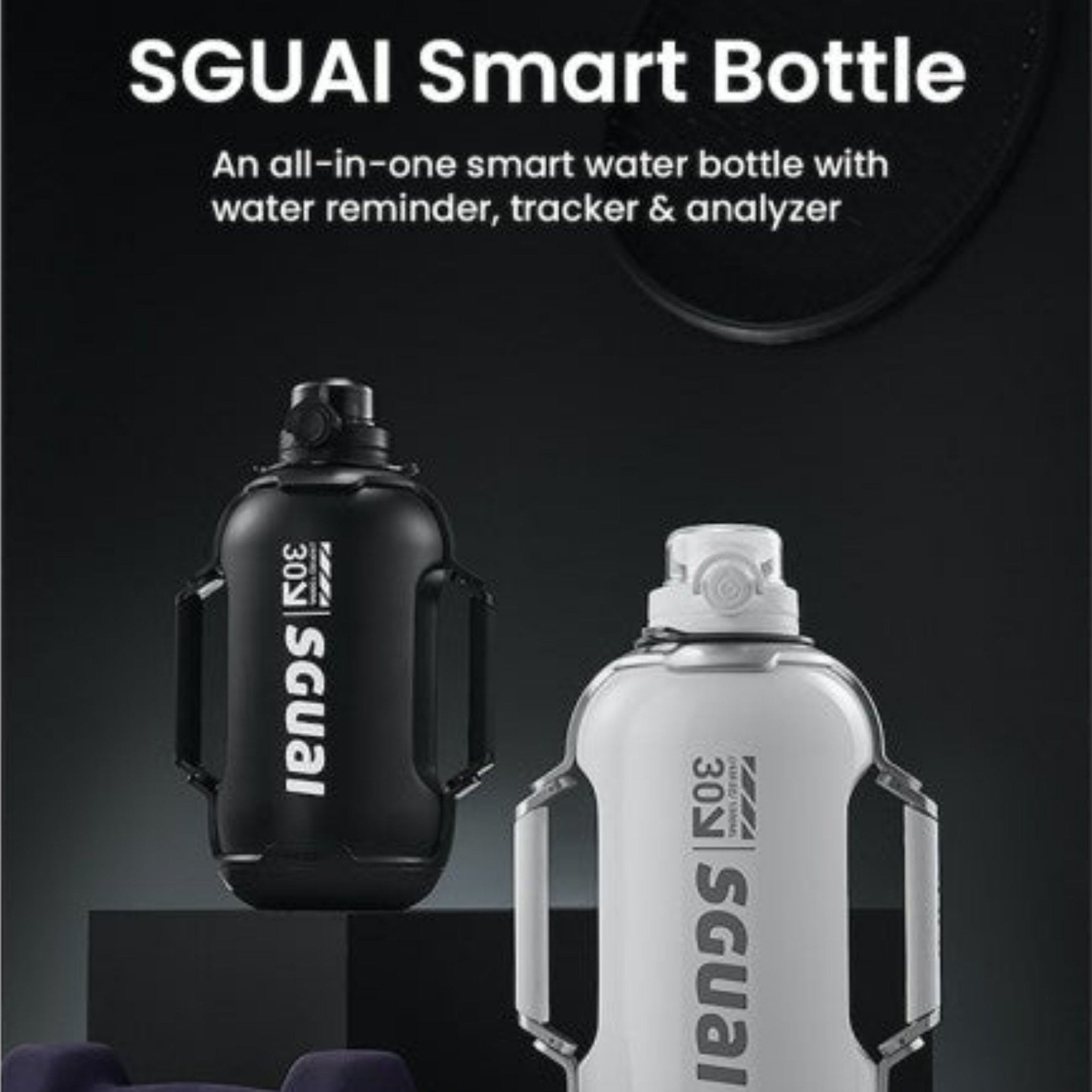 SGUAI T30 Smart Bottle 1.3 Liter - Black
