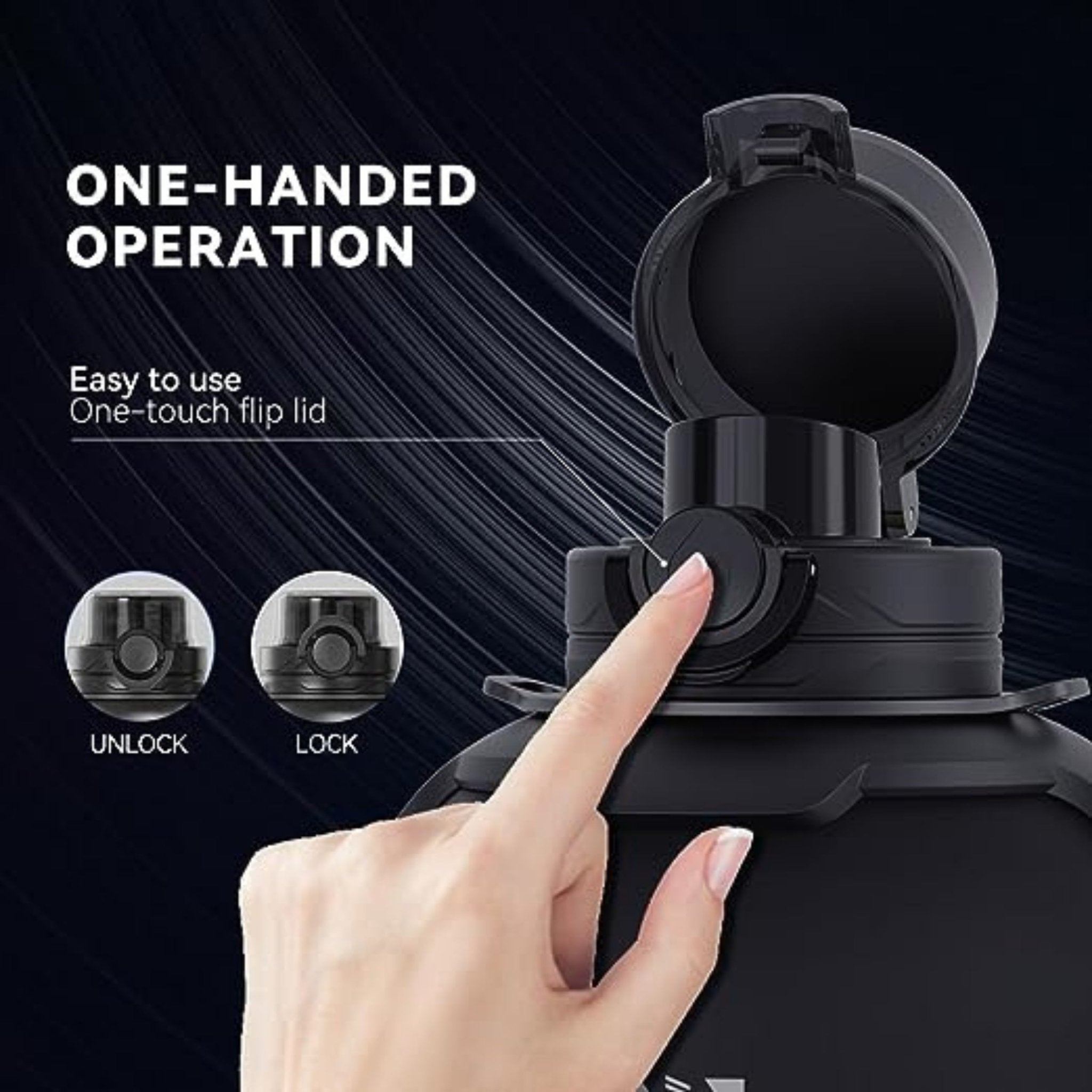 SGUAI T30 Smart Bottle 1.3 Liter - Black
