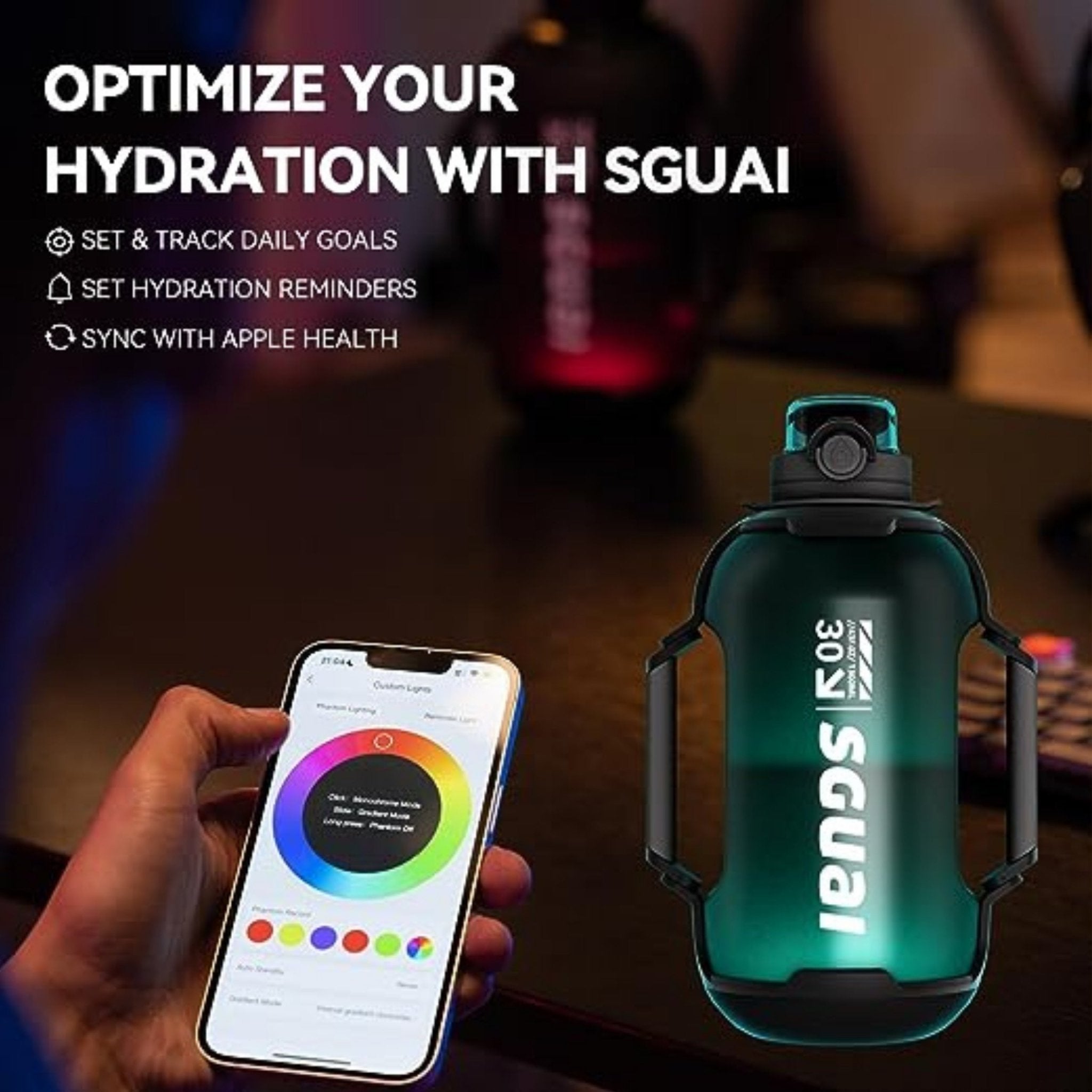 SGUAI T30 Smart Bottle 1.3 Liter - Black