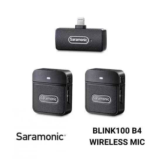 Saramonic Blink 100 B4 Ultracompact 2.4Ghz Dual-Channel Wireless Microphone System (2*TX)