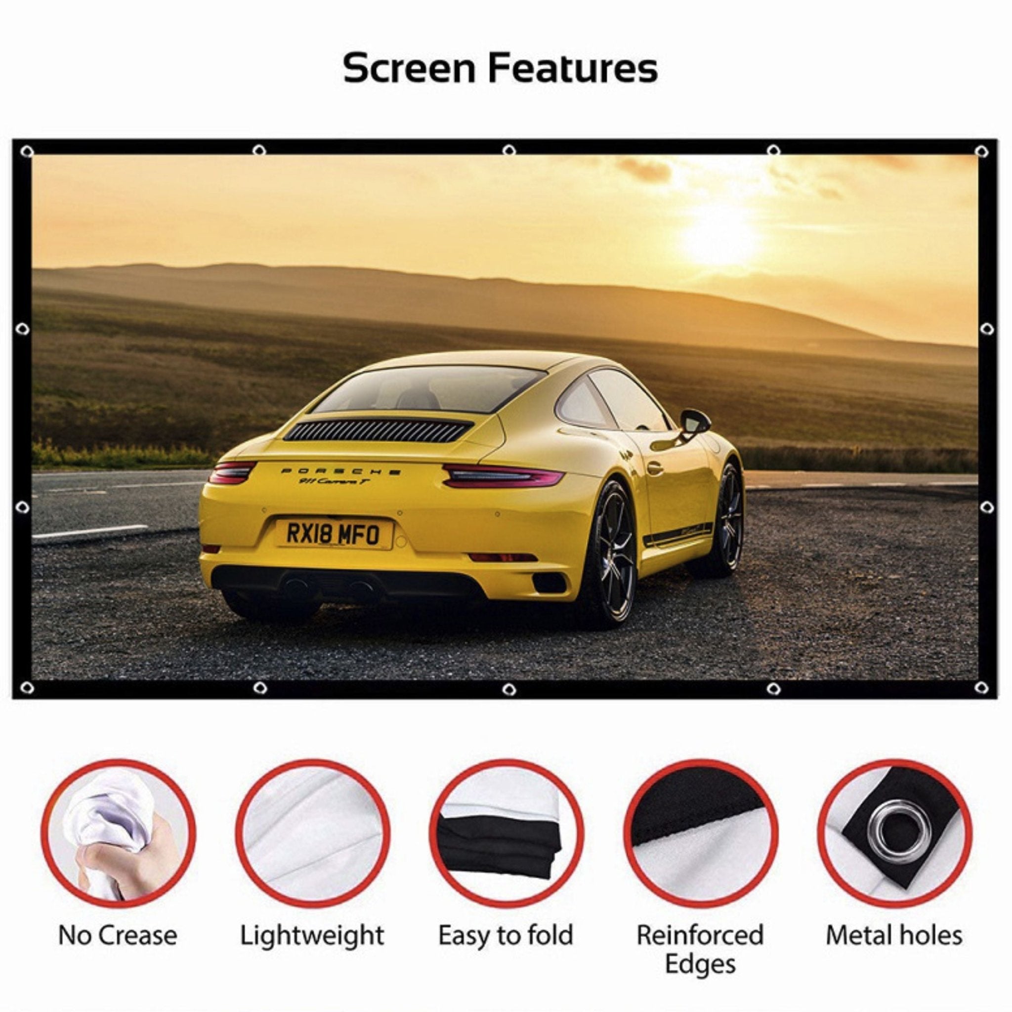 Simple Projector Screen 120 inch 16:9 - White