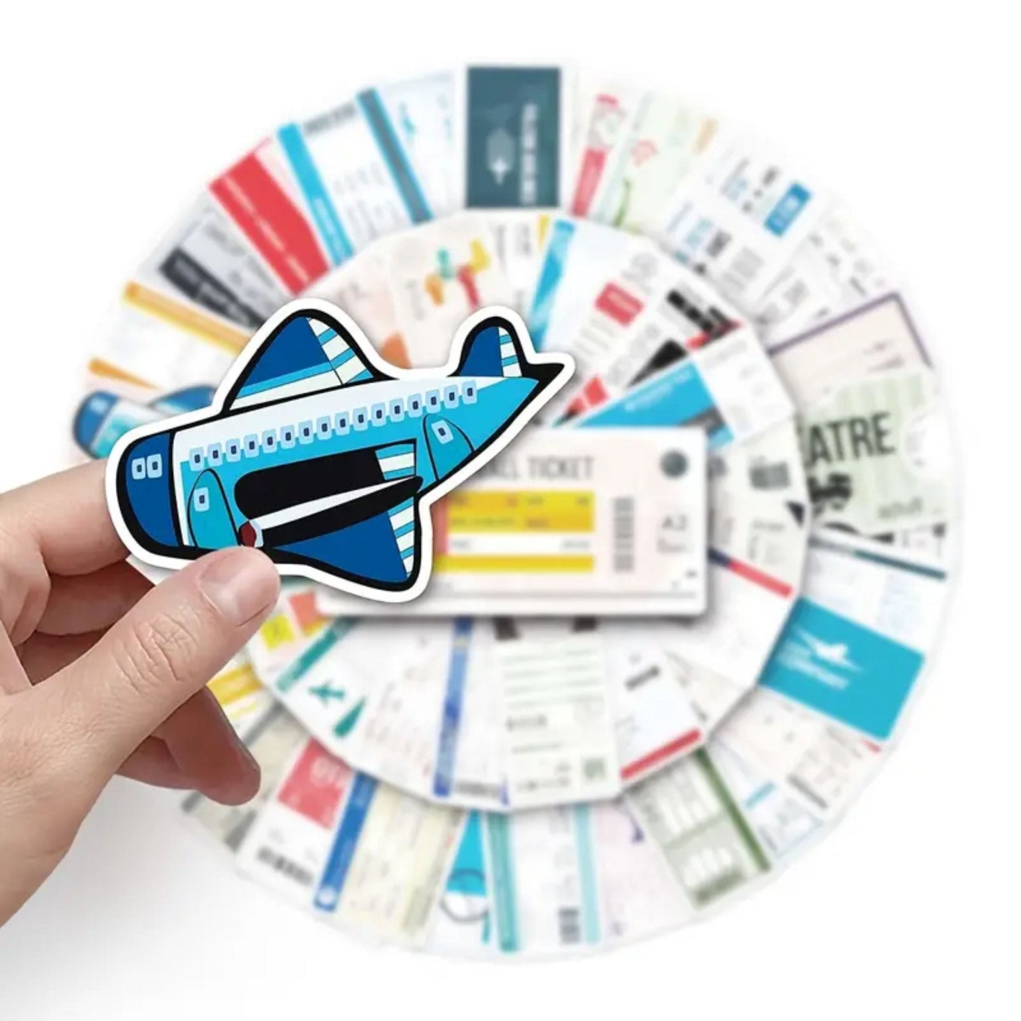 Sticker Boarding Pass Air Ticket - 52pc