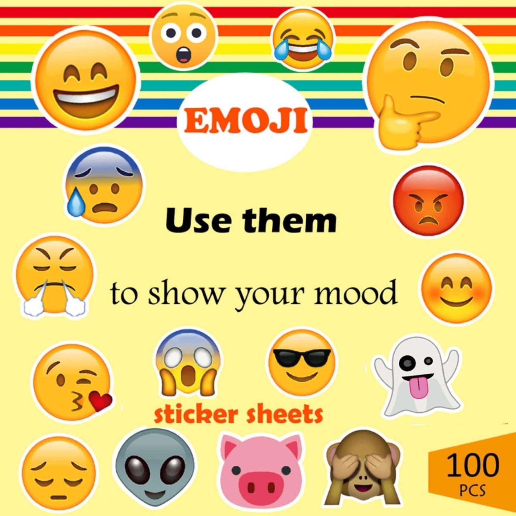 Sticker Emojis Book 12 Pages - 100pc