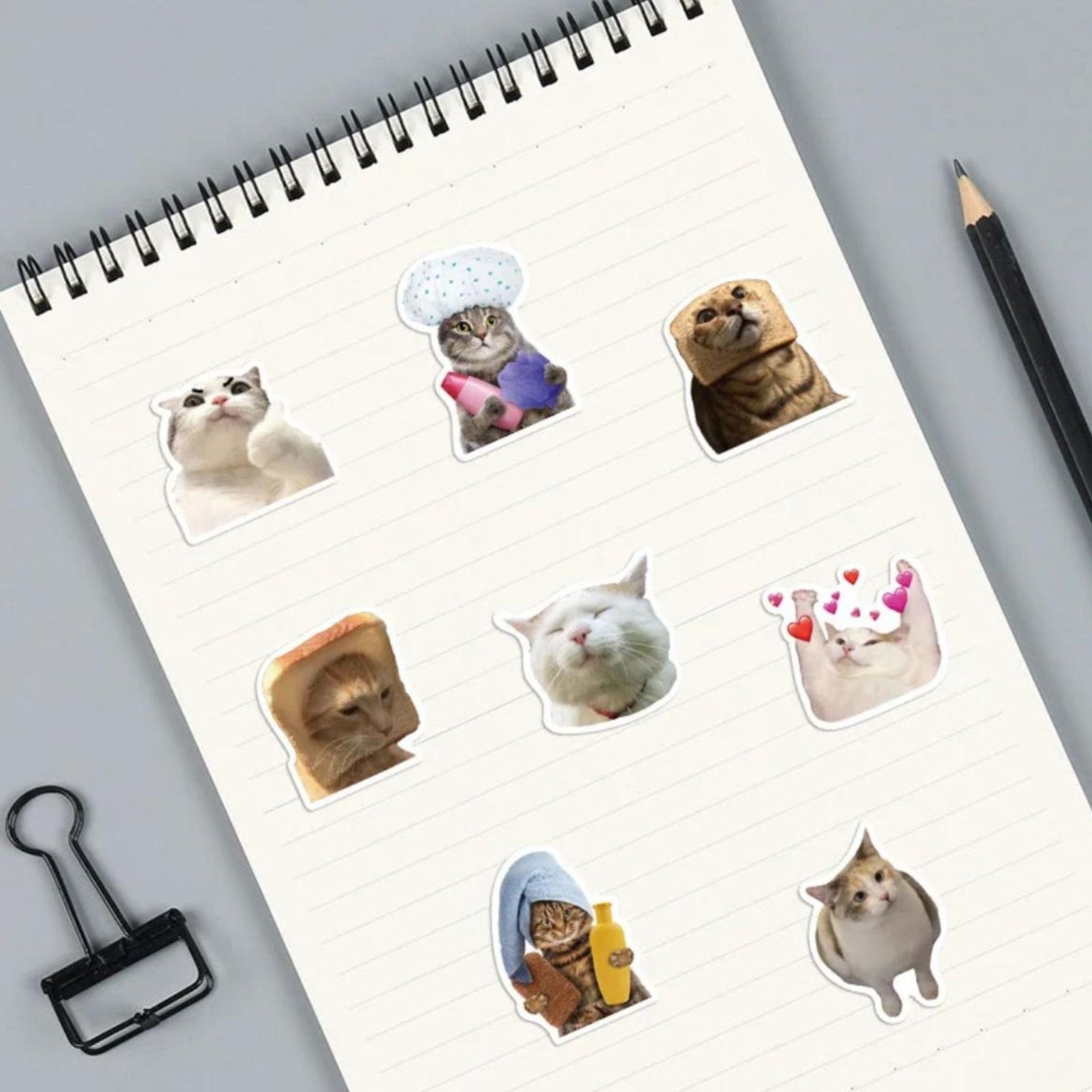 Sticker Funny And Cute Cats - 50pc
