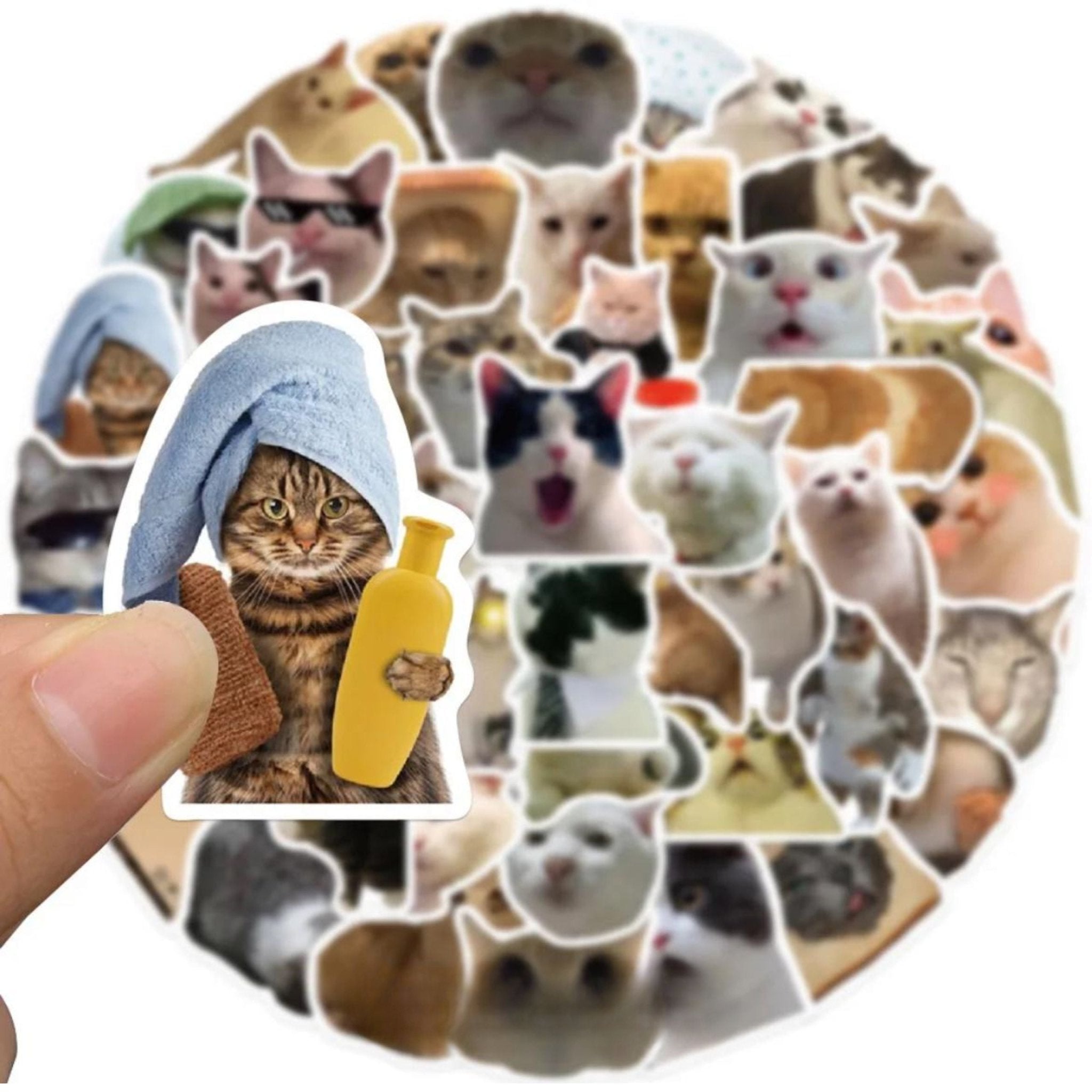 Sticker Funny And Cute Cats - 50pc