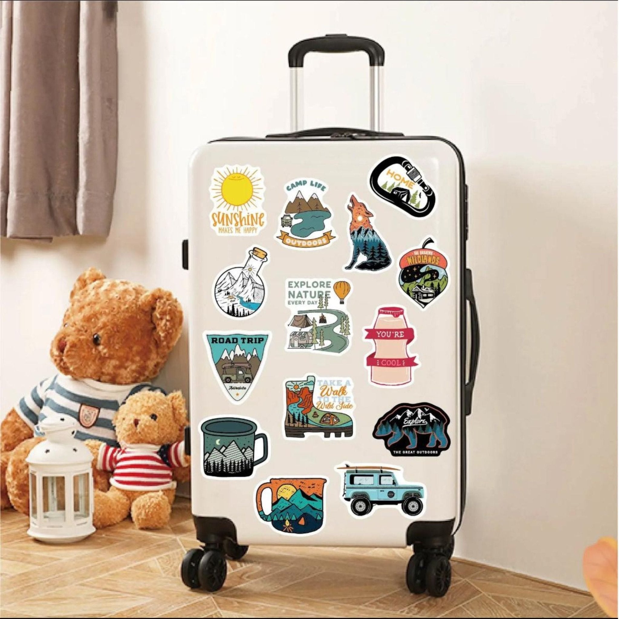 Sticker Outdoor Camping Hiking Adventure -100pc
