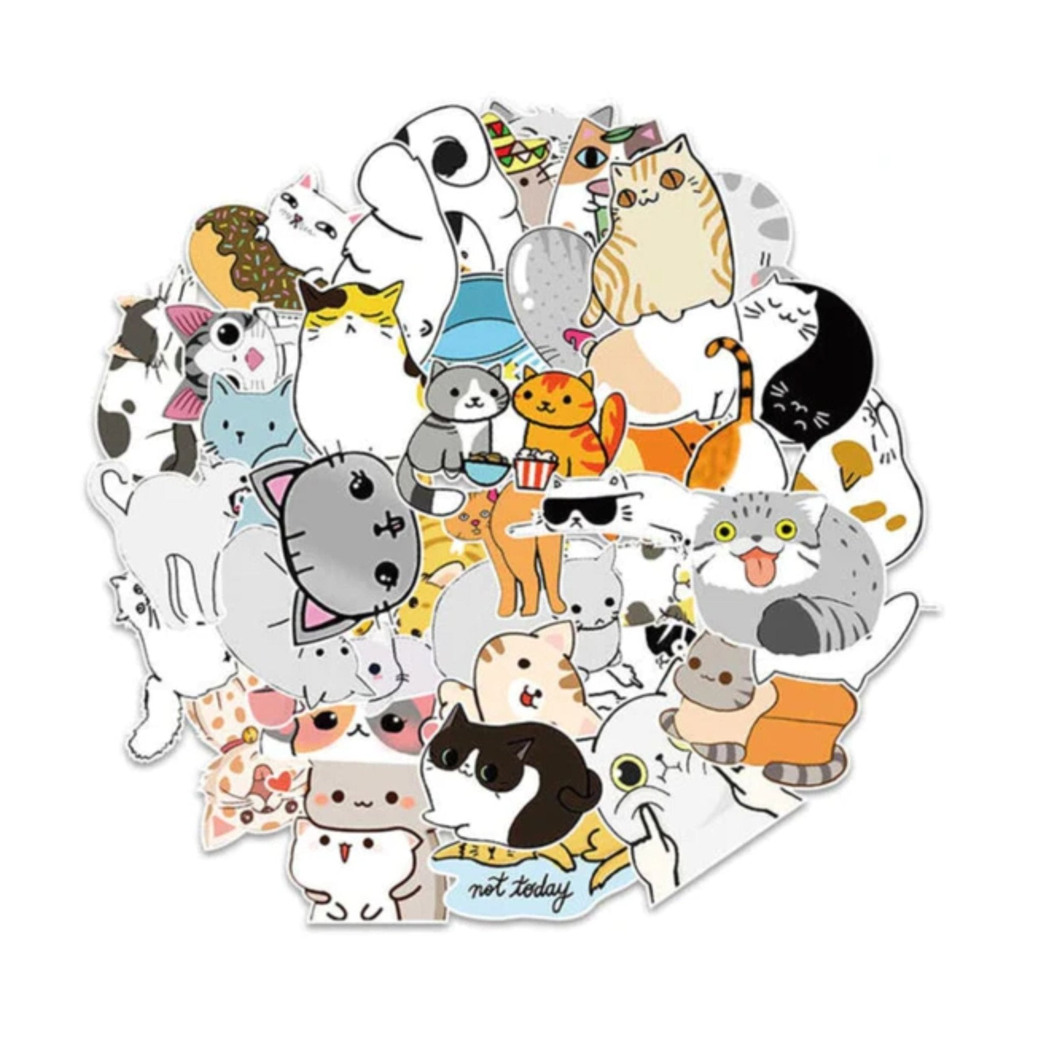 Sticker Vinyl Cat - 50pc