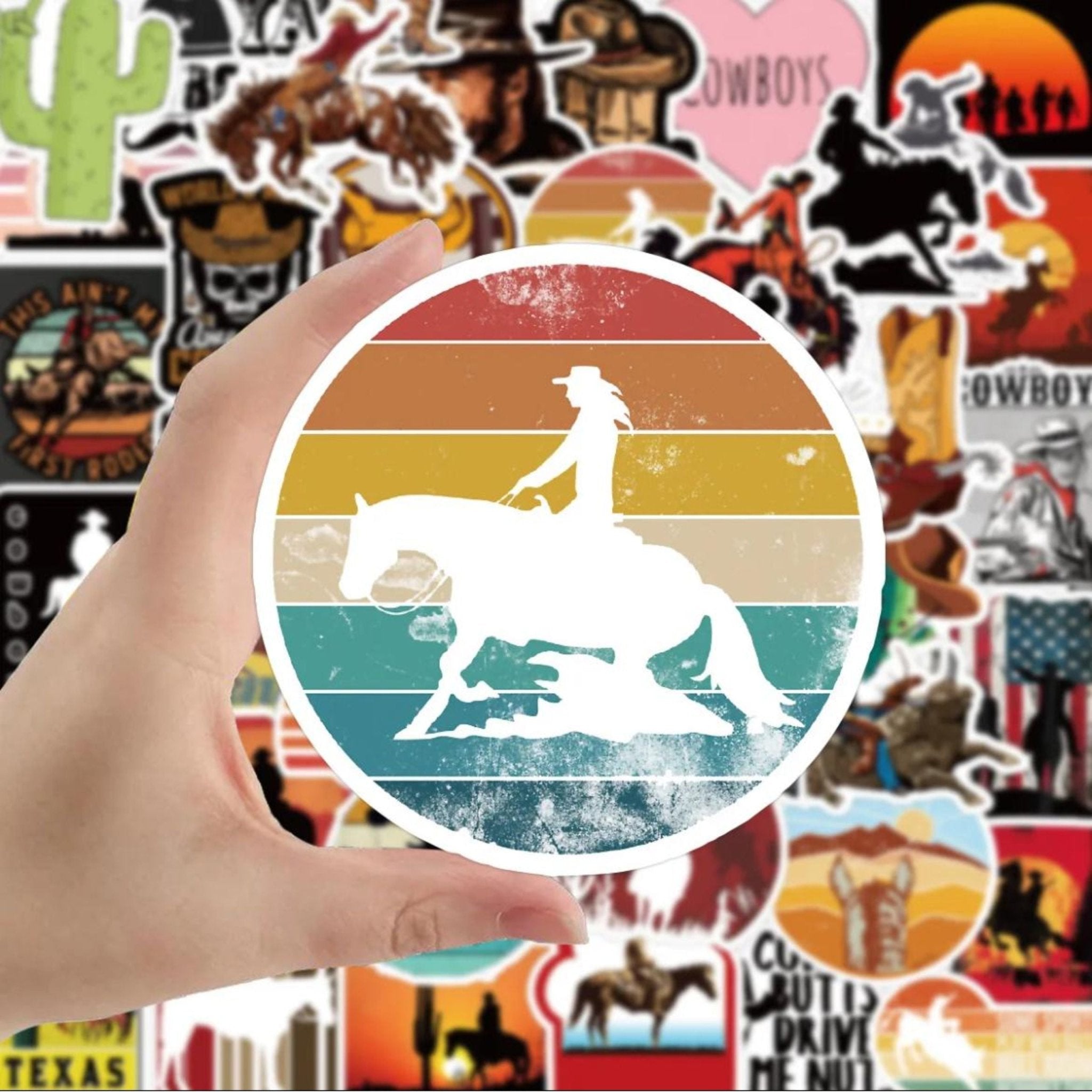 Sticker Western Cowboy - 51pc