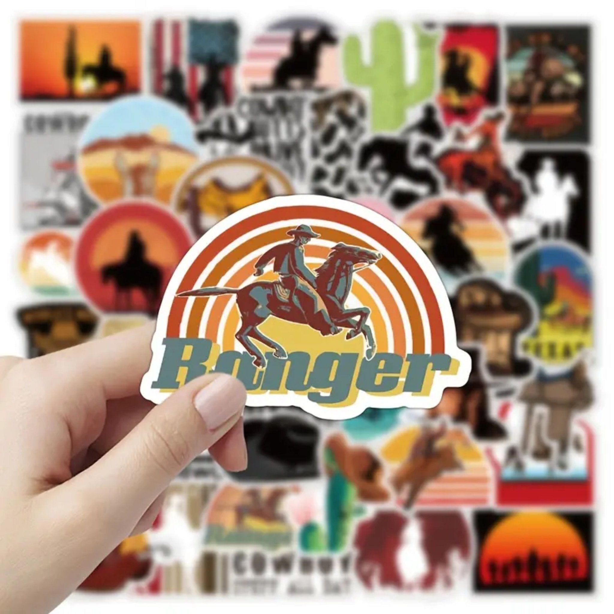Sticker Western Cowboy - 51pc