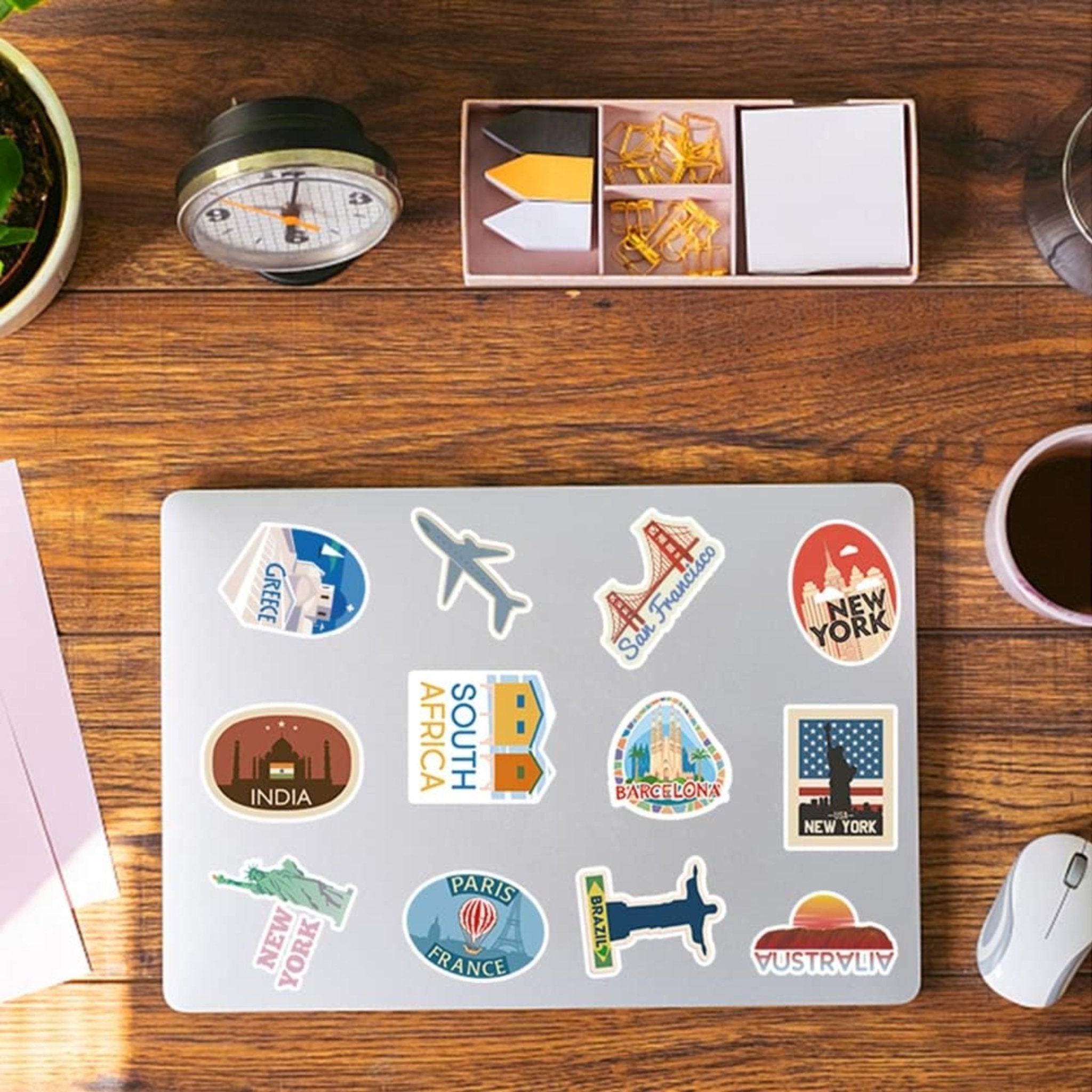 Sticker World Tourism Landmarks - 100pc