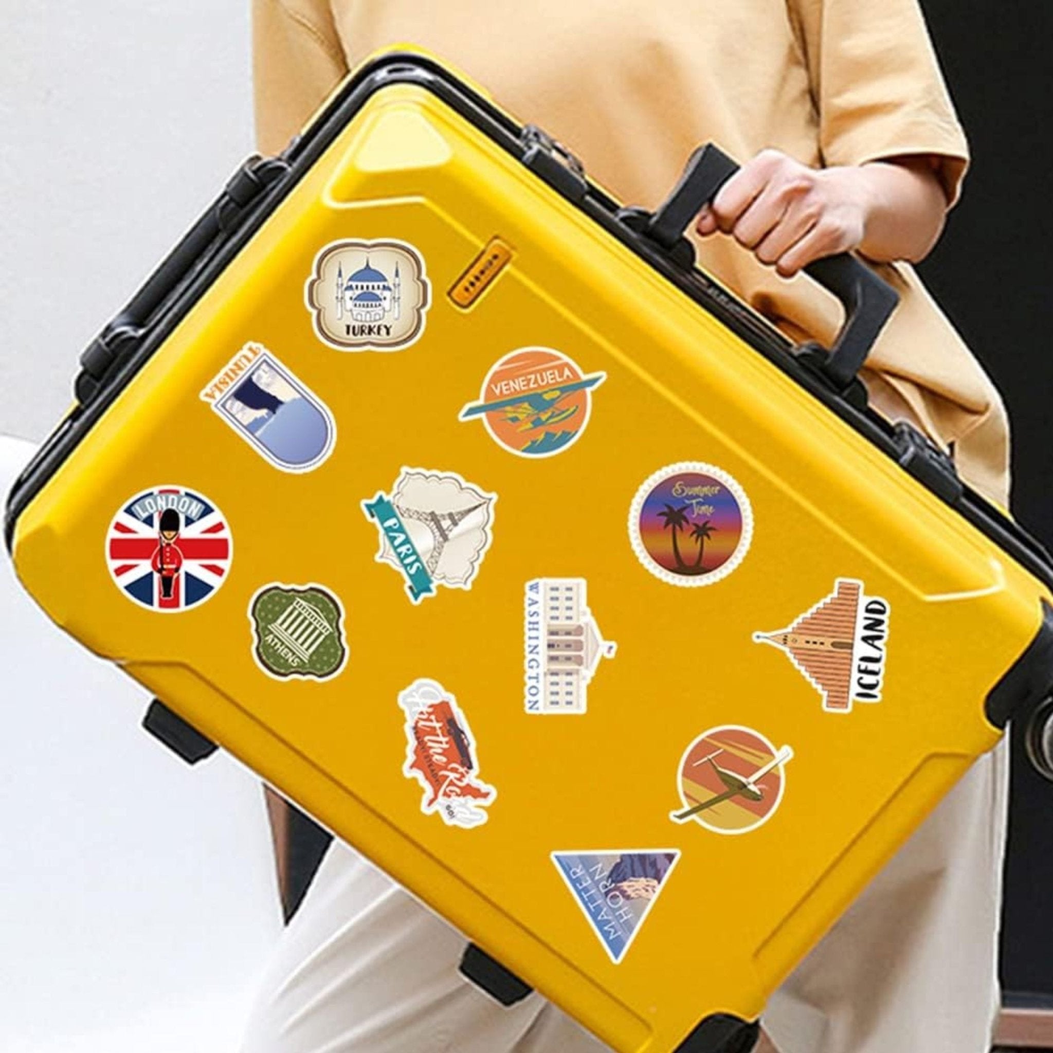 Sticker World Tourism Landmarks - 100pc