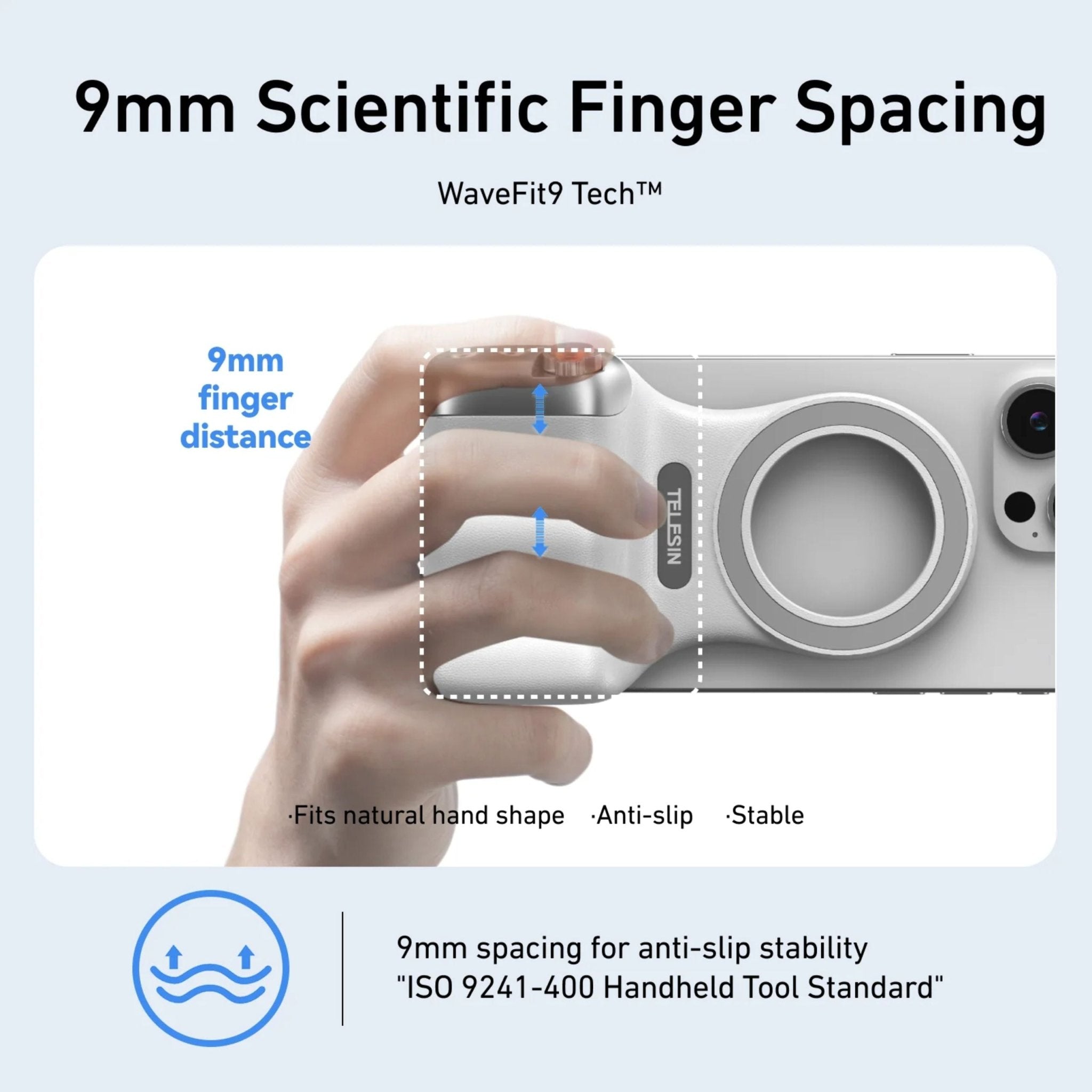 TELESIN Fun Shot Magnetic Grip For Phone - White