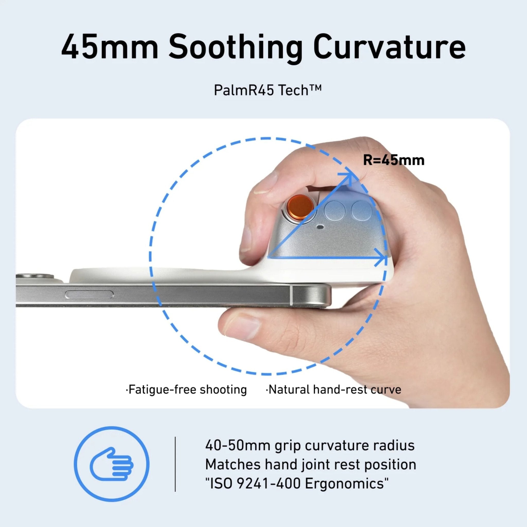 TELESIN Fun Shot Magnetic Grip For Phone - White