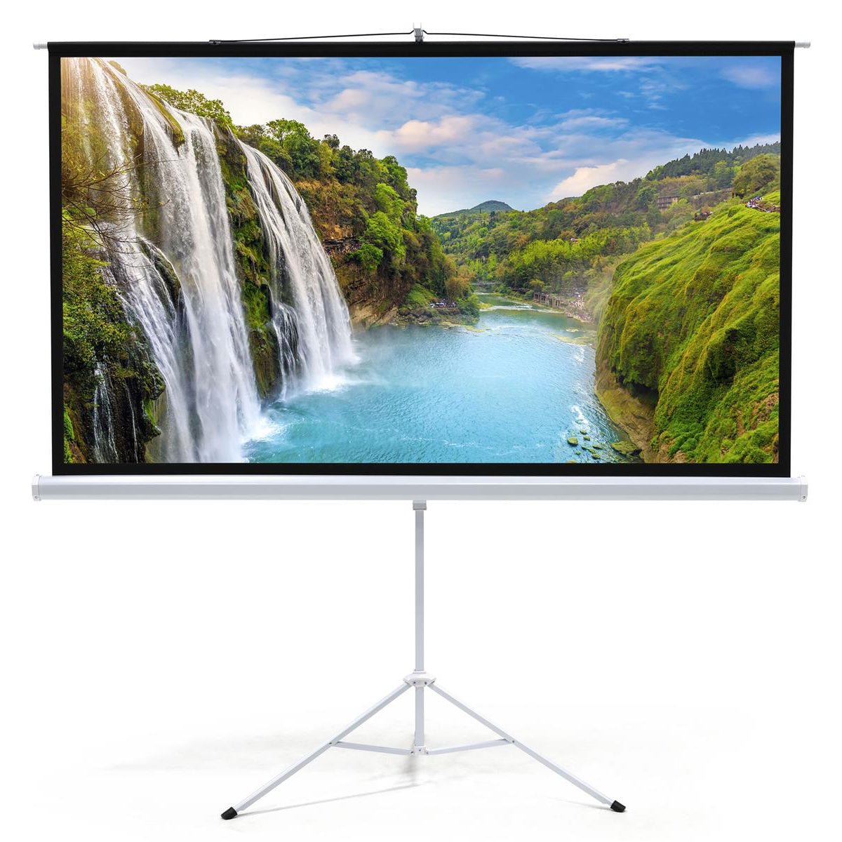 Techcom Tripod Projector Screen - White