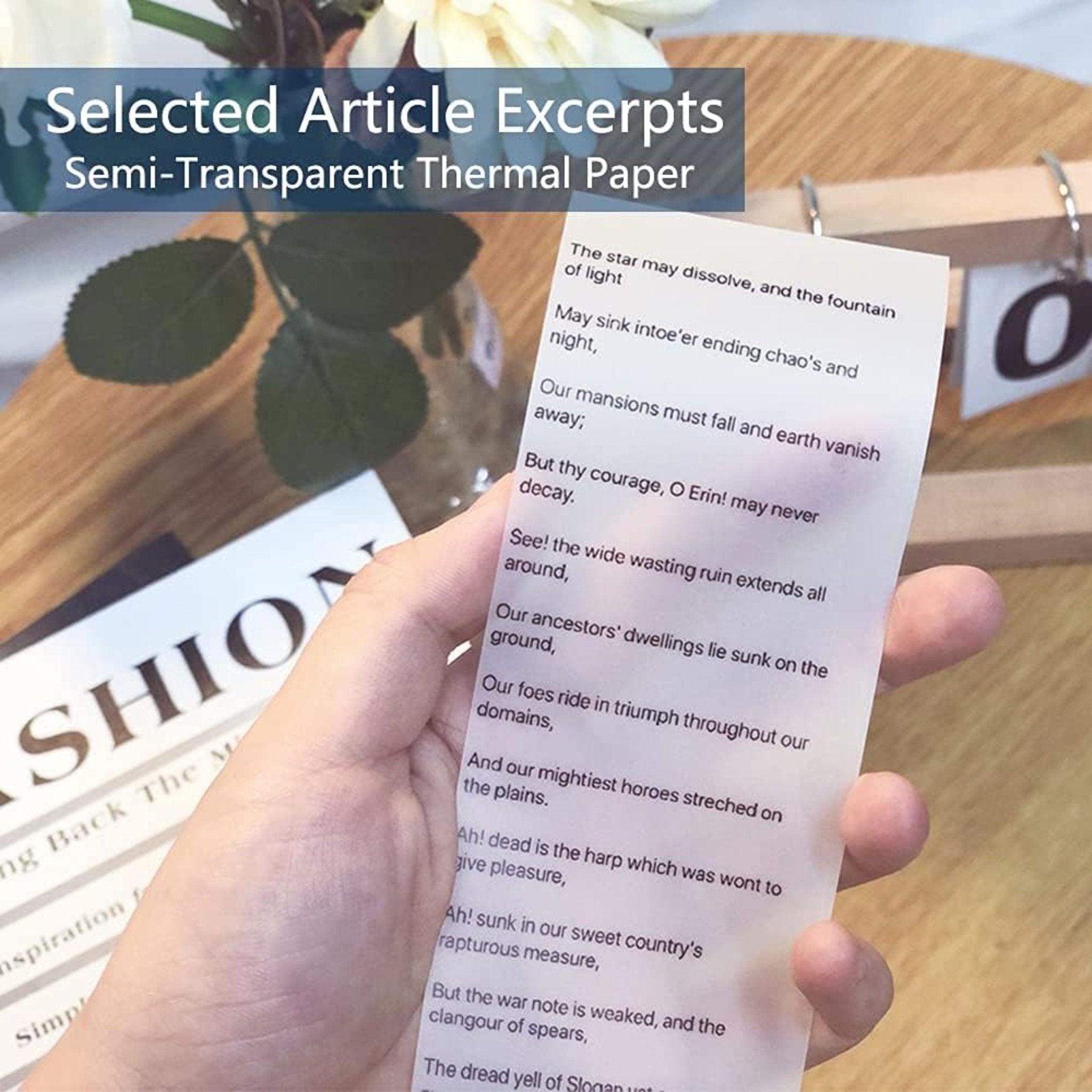 Thermal Paper Roll 50*3.5mm Printing sticker for Phomemo M02 & M02 Pro & M02S & M03 thermal printer | 3 Rolls