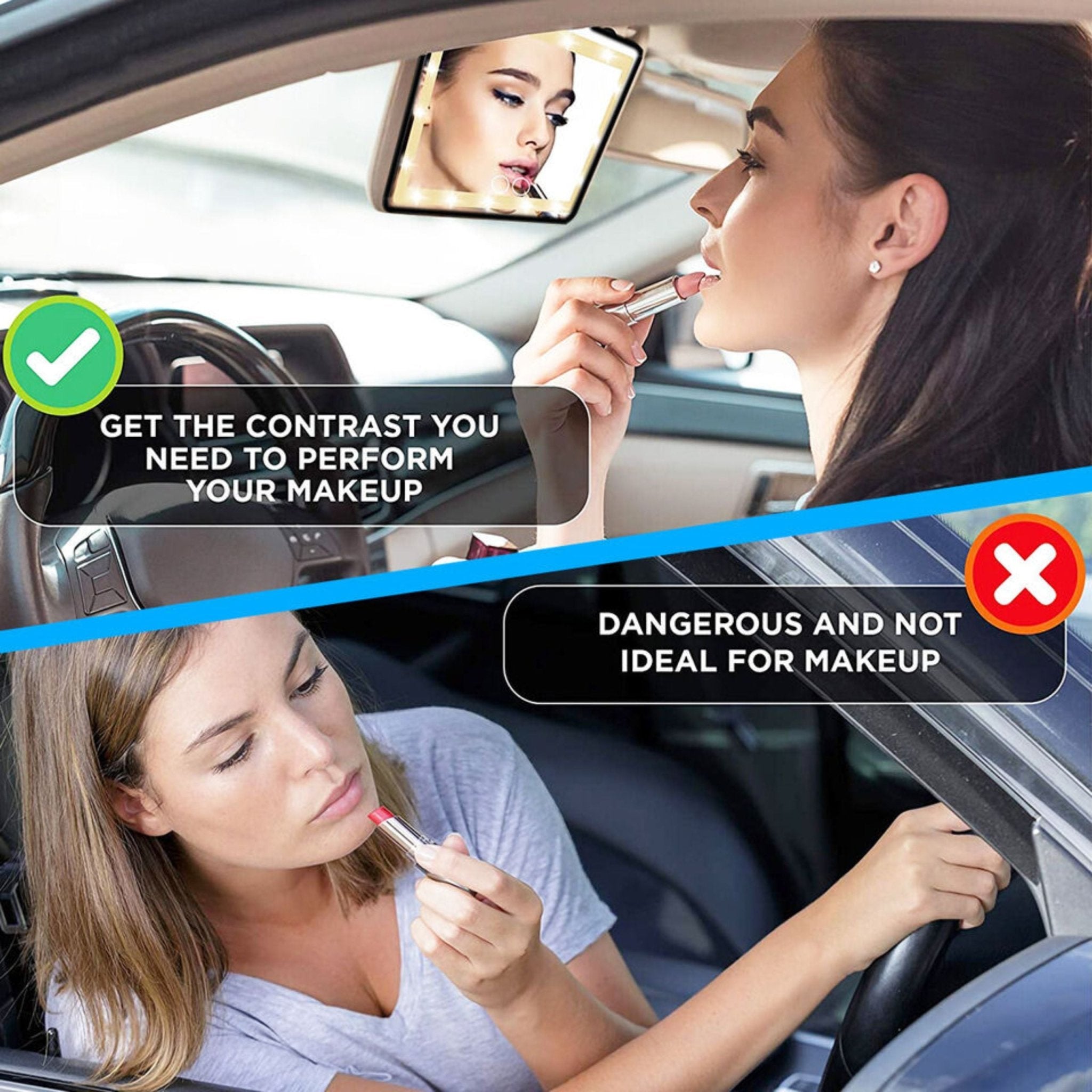Touch Screen Car Makeup Mirror Led Light