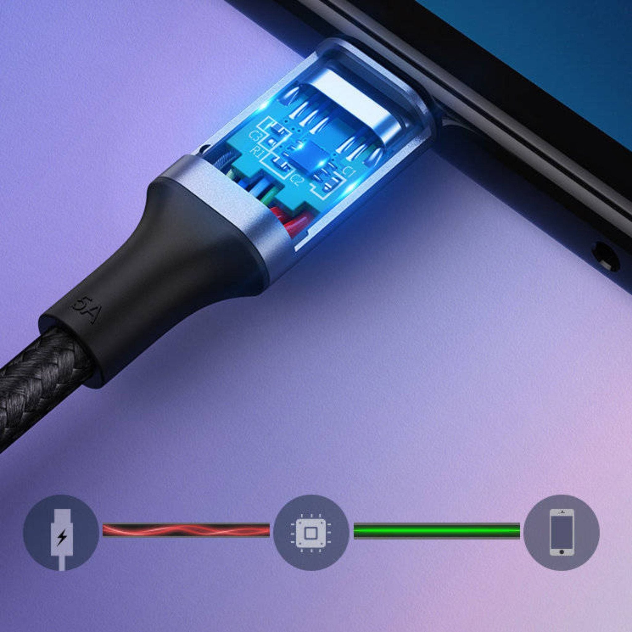 UGREEN 100W USB-C To USB-C PD Fast Charging Nylon Cable 3m - Black