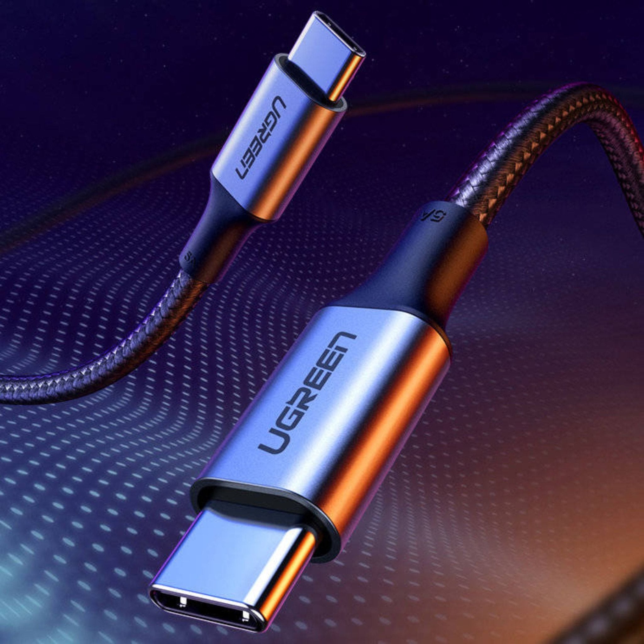 UGREEN 100W USB-C To USB-C PD Fast Charging Nylon Cable 3m - Black