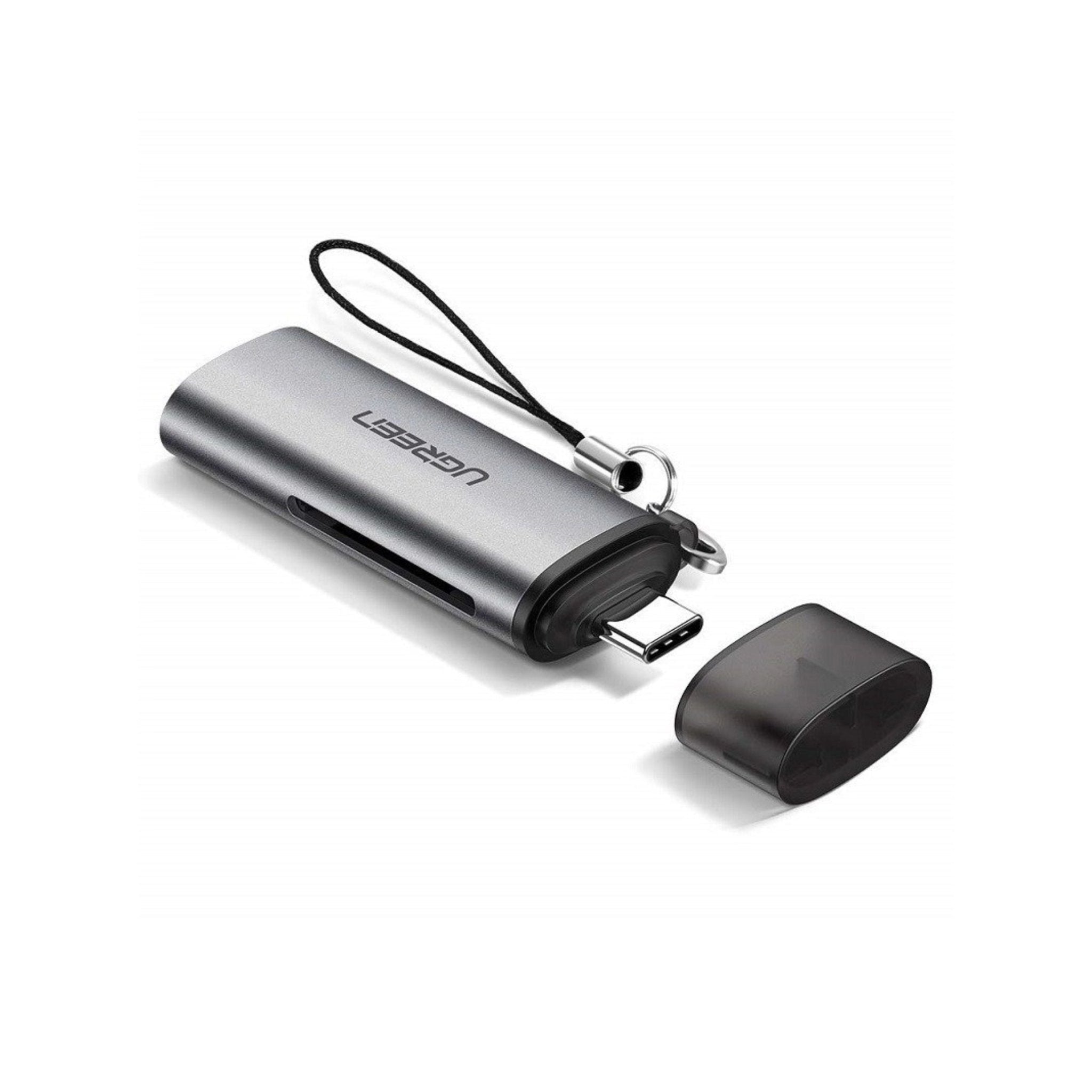 UGREEN 2-in-1 USB-C to SD/TF Card Reader - Gray