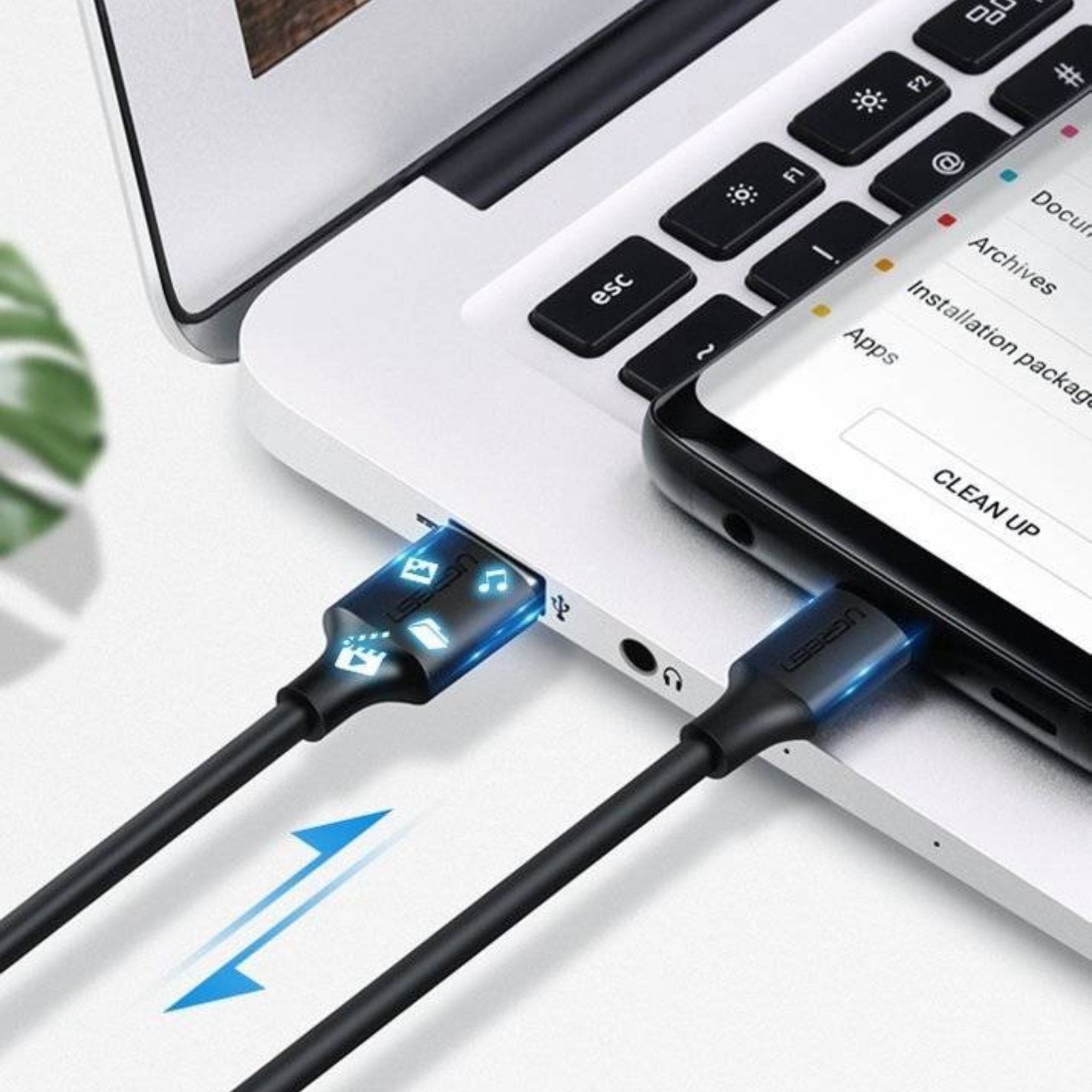 UGREEN 3A USB-A to USB-C Fast Charging Cable 1m - Black