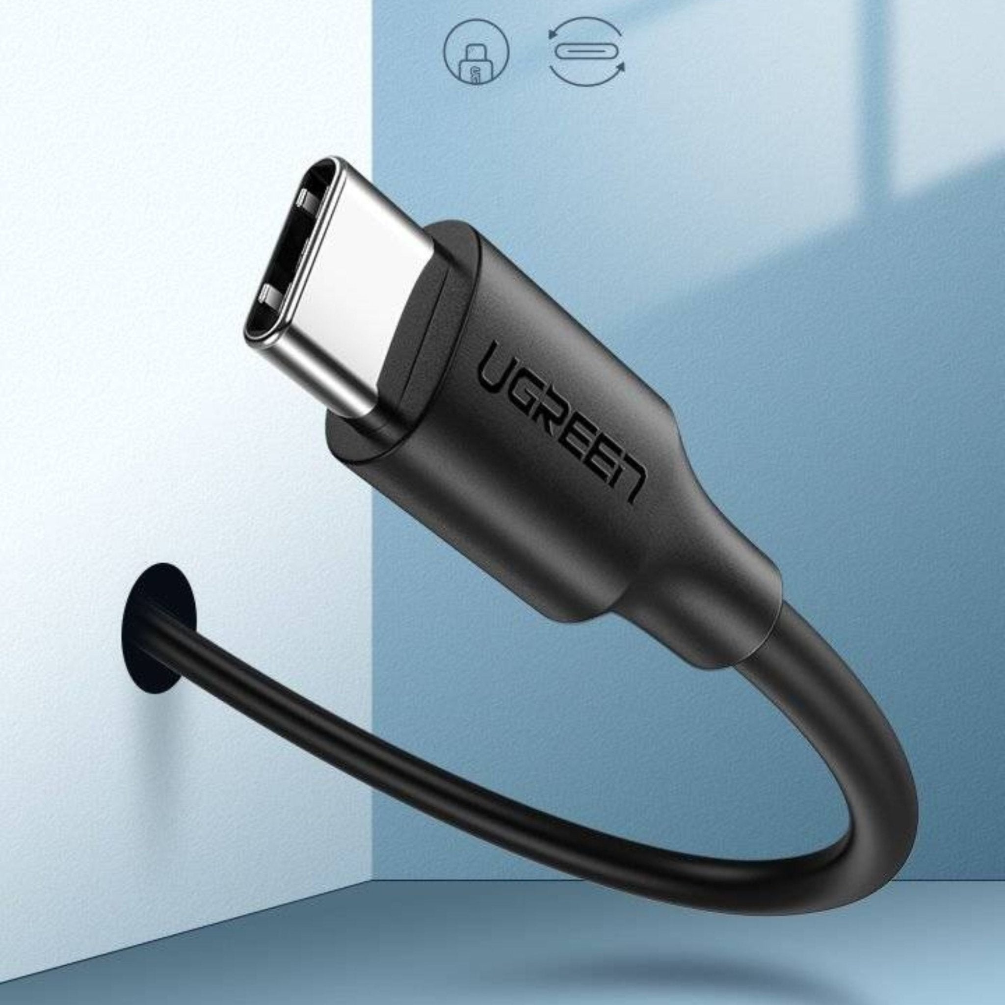 UGREEN 3A USB-A to USB-C Fast Charging Cable 1m - Black