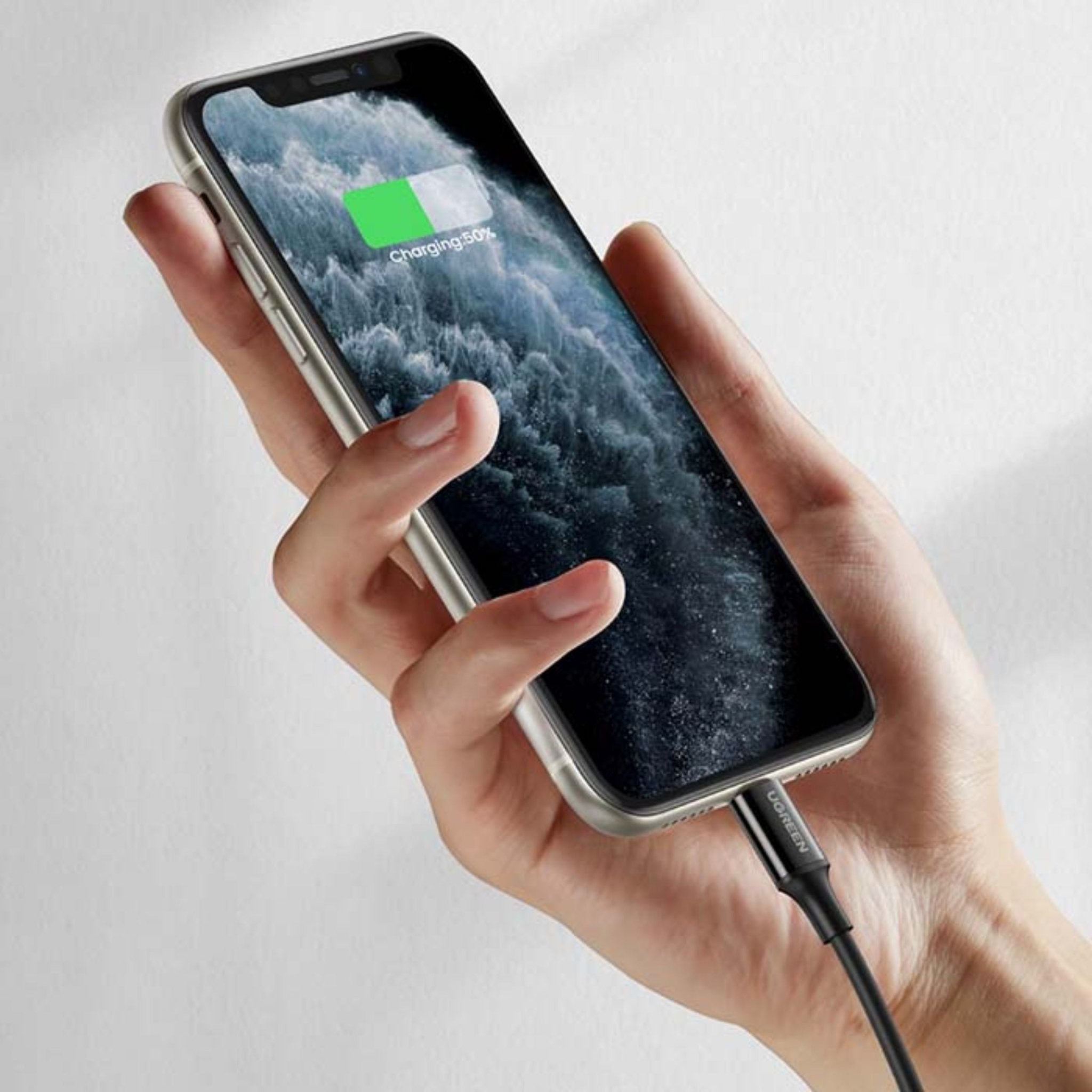 UGREEN 60W USB-C to Lightning PD Fast Charging Cable 1m - Black